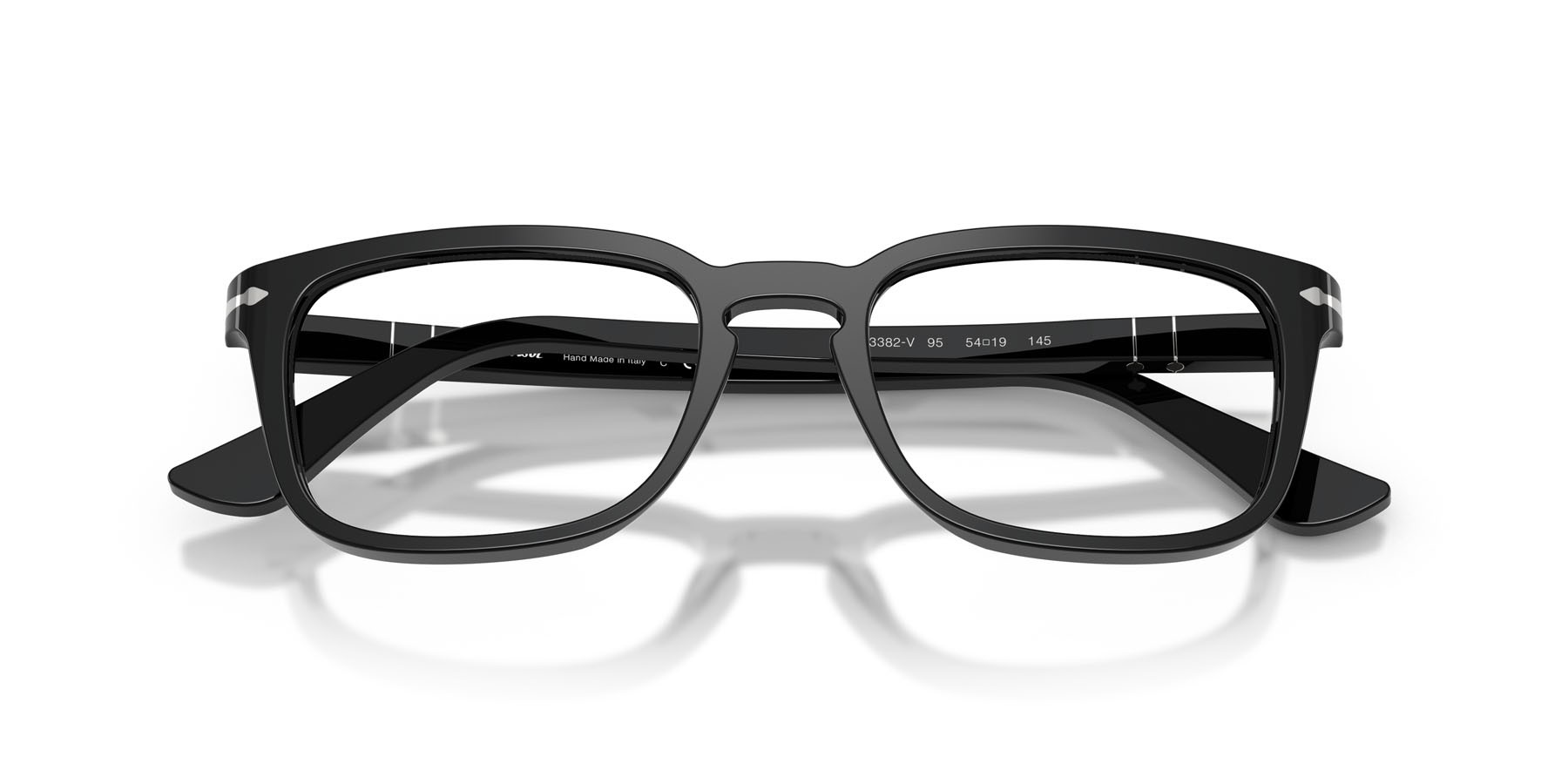 Occhiali da vista Persol PO 3382V (95) colore nero forma quadrato lenti lente demo