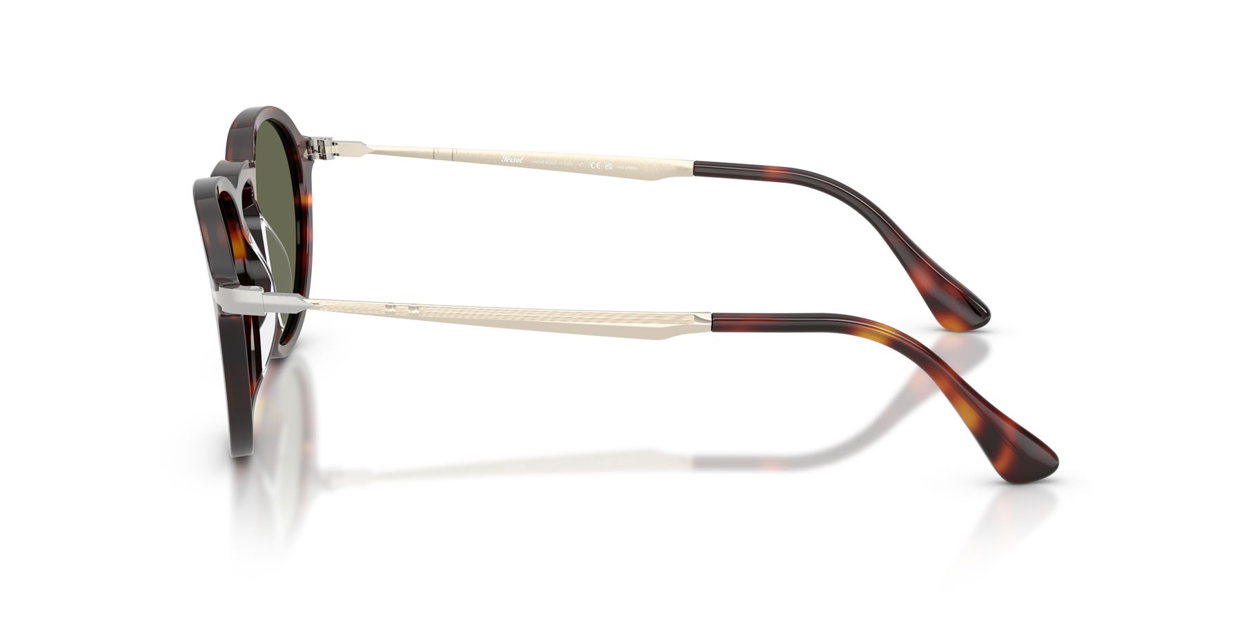 Occhiali da sole Persol PO 3383S (24/58) colore havana forma pantos lenti polar verde