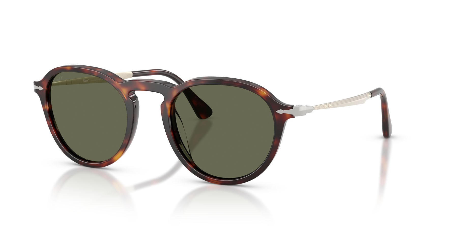 Occhiali da sole Persol PO 3383S (24/58) colore havana forma pantos lenti polar verde