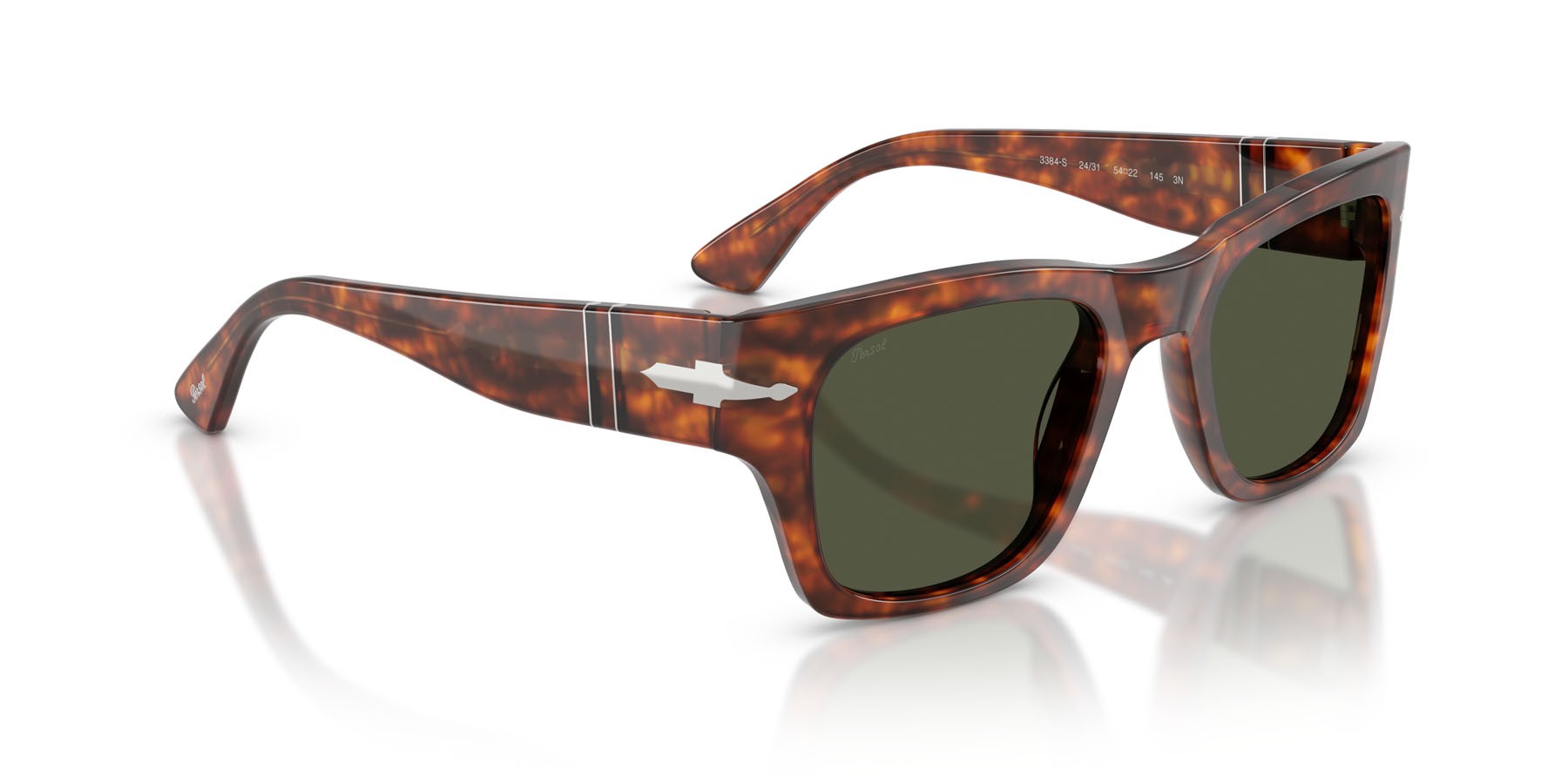 Sunglasses Persol PO 3384S (24/31) color havana shape square lenses verde