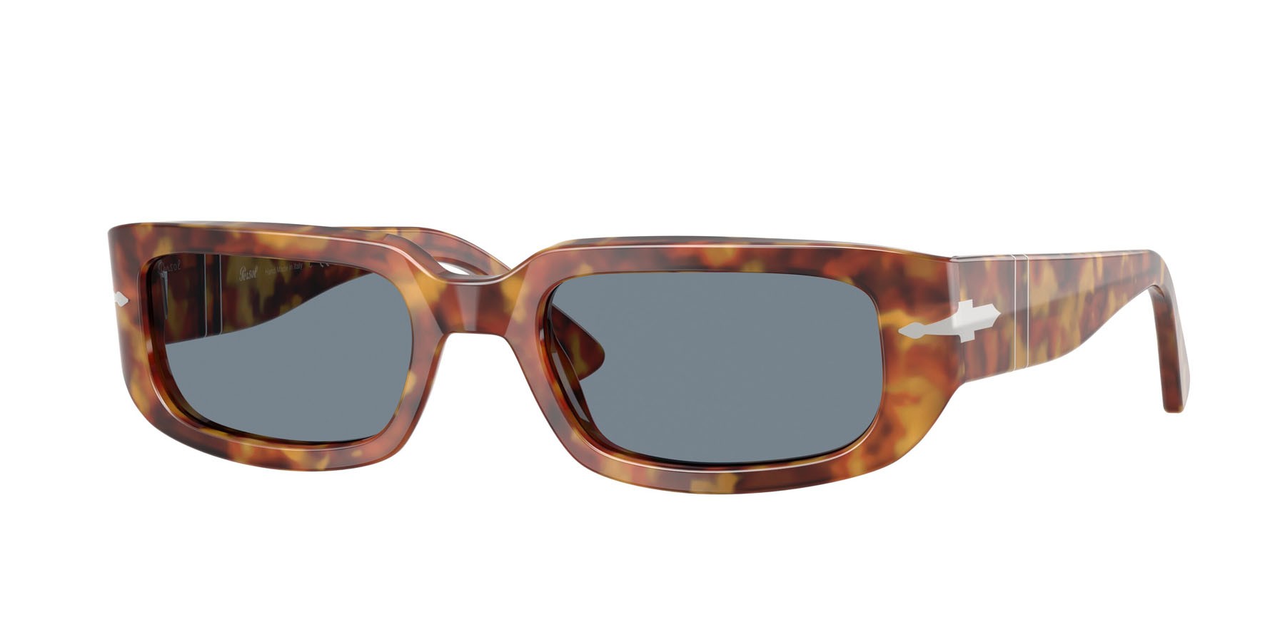 Occhiali da sole Persol Mel PO 3385S (106/56) colore tartarugato marrone forma quadrato lenti azzurro