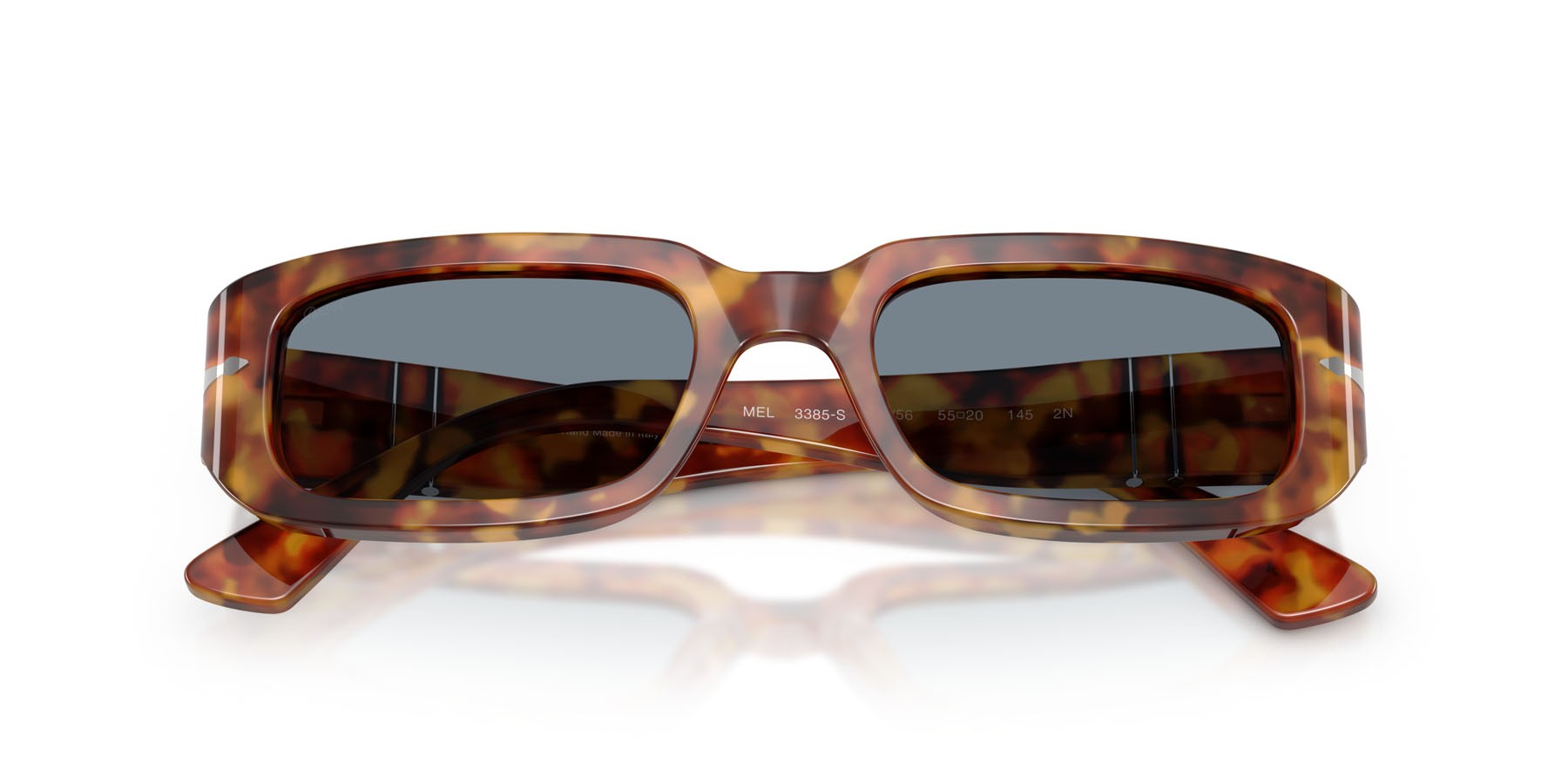 Occhiali da sole Persol Mel PO 3385S (106/56) colore tartarugato marrone forma quadrato lenti azzurro