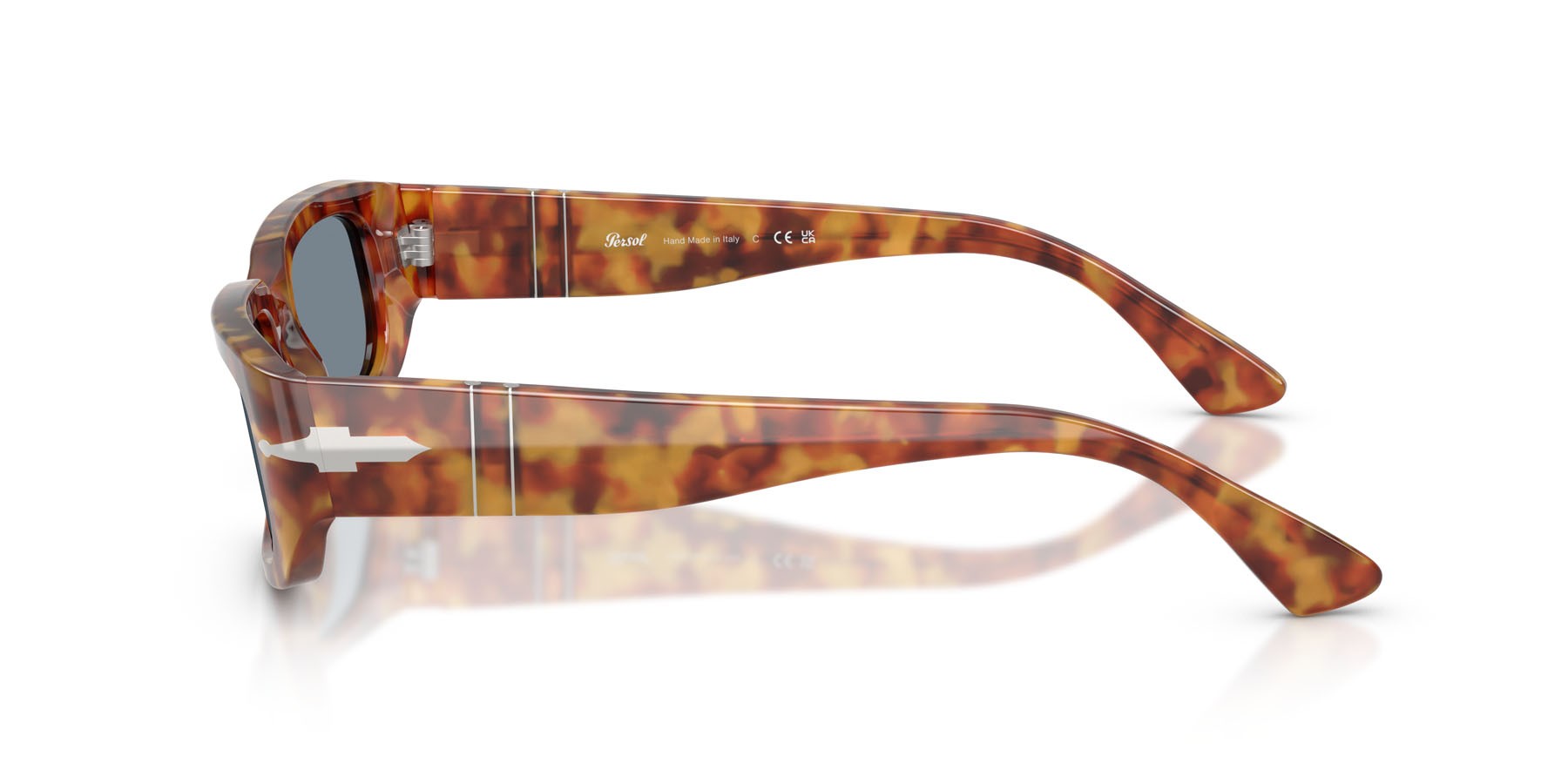 Occhiali da sole Persol Mel PO 3385S (106/56) colore tartarugato marrone forma quadrato lenti azzurro