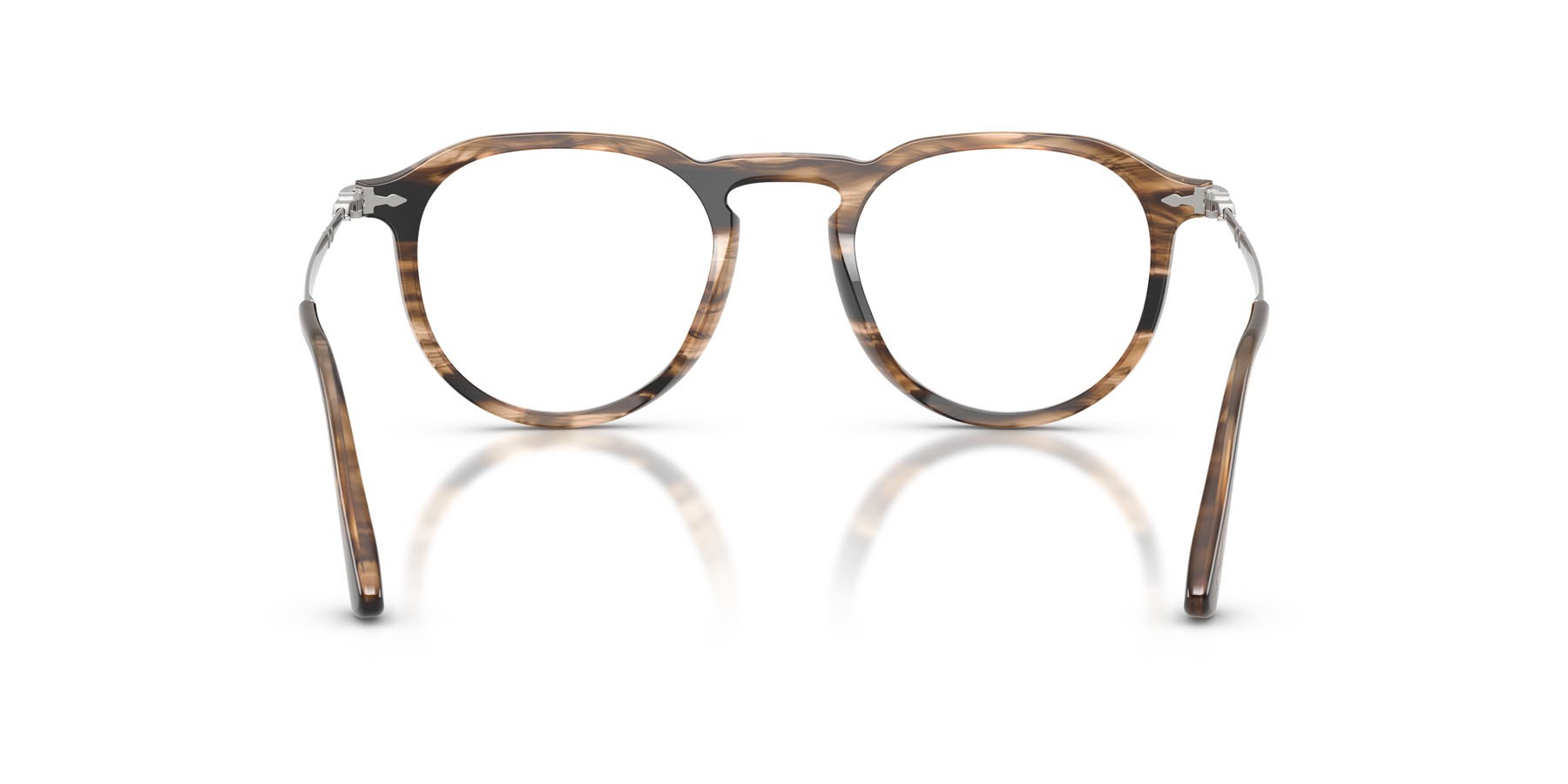 Occhiali da vista Persol Pier PO 3387V (1236) colore striped black & greish brown forma quadrato lenti lente demo