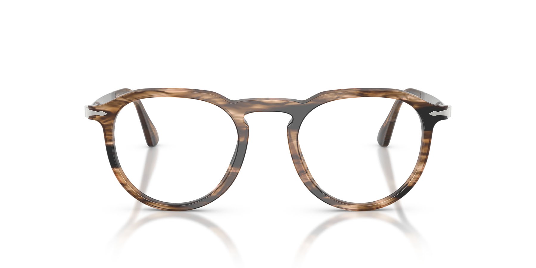 Occhiali da vista Persol Pier PO 3387V (1236) colore striped black & greish brown forma quadrato lenti lente demo