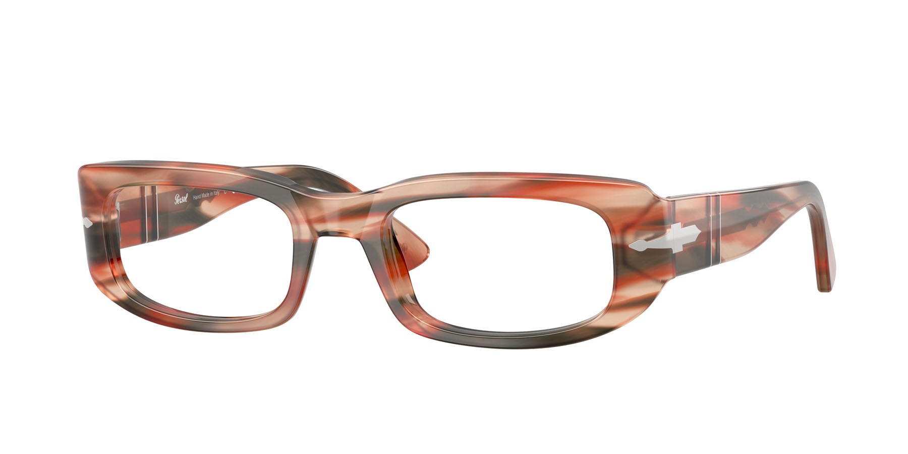 Occhiali da vista Persol PO 3388V (1233) colore striped red & green forma quadrato lenti lente demo