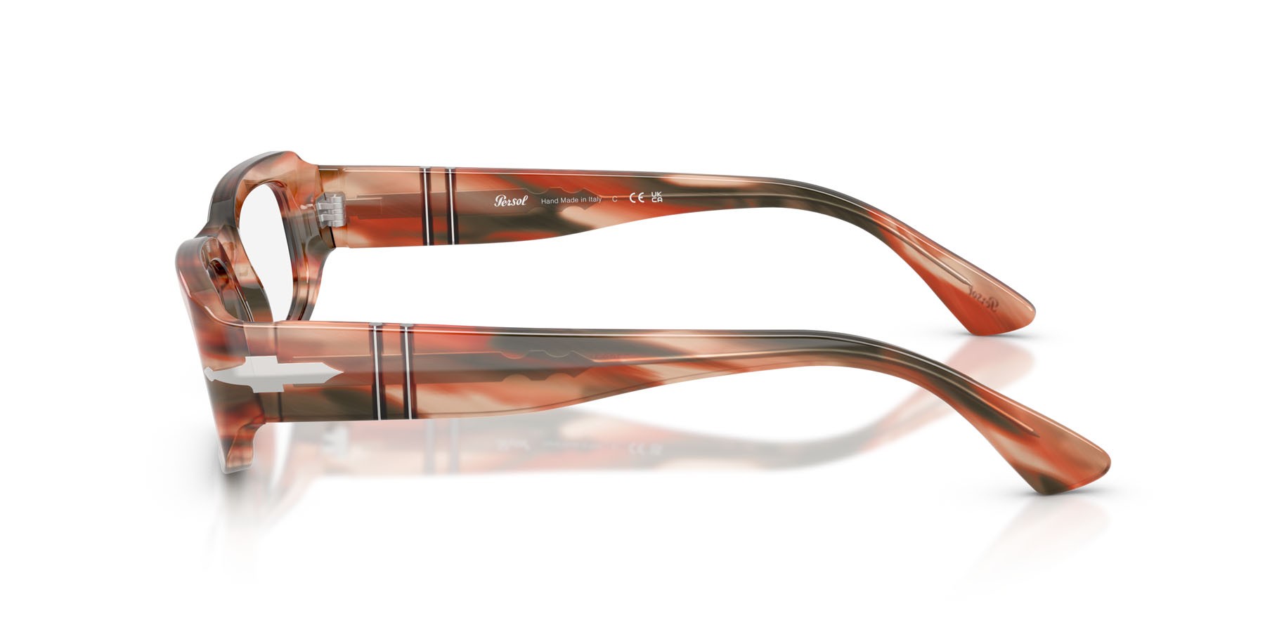 Occhiali da vista Persol PO 3388V (1233) colore striped red & green forma quadrato lenti lente demo