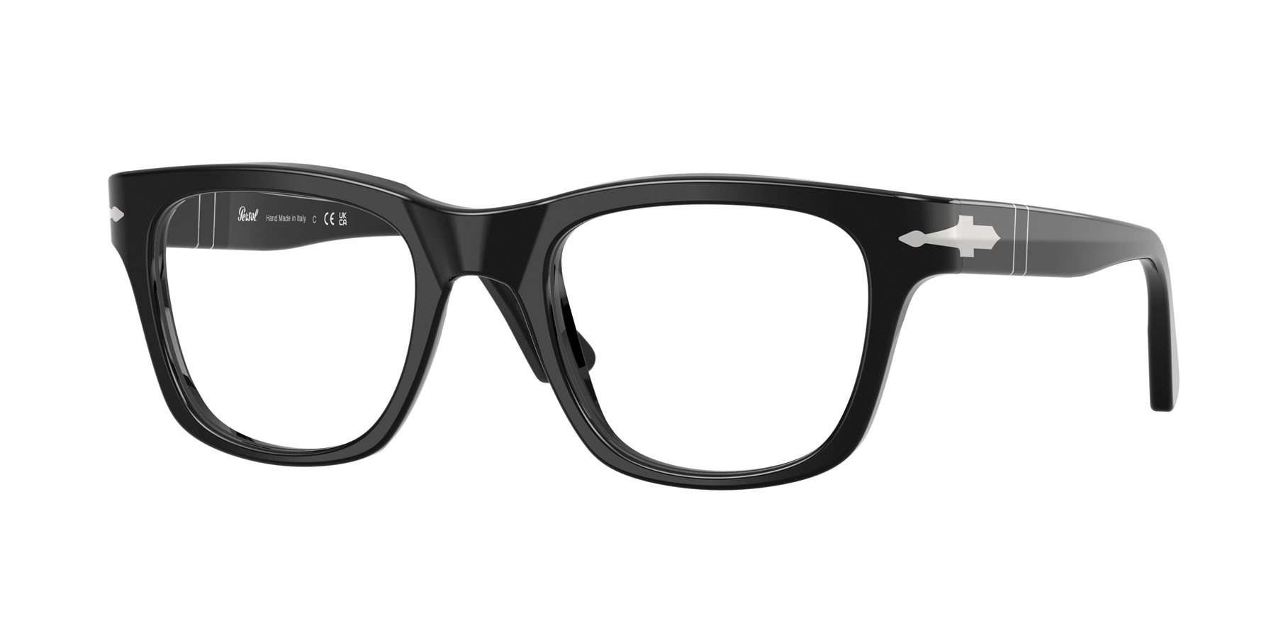 Eyeglasses Persol Cecil PO 3389V (95) color nero shape square lenses lente demo