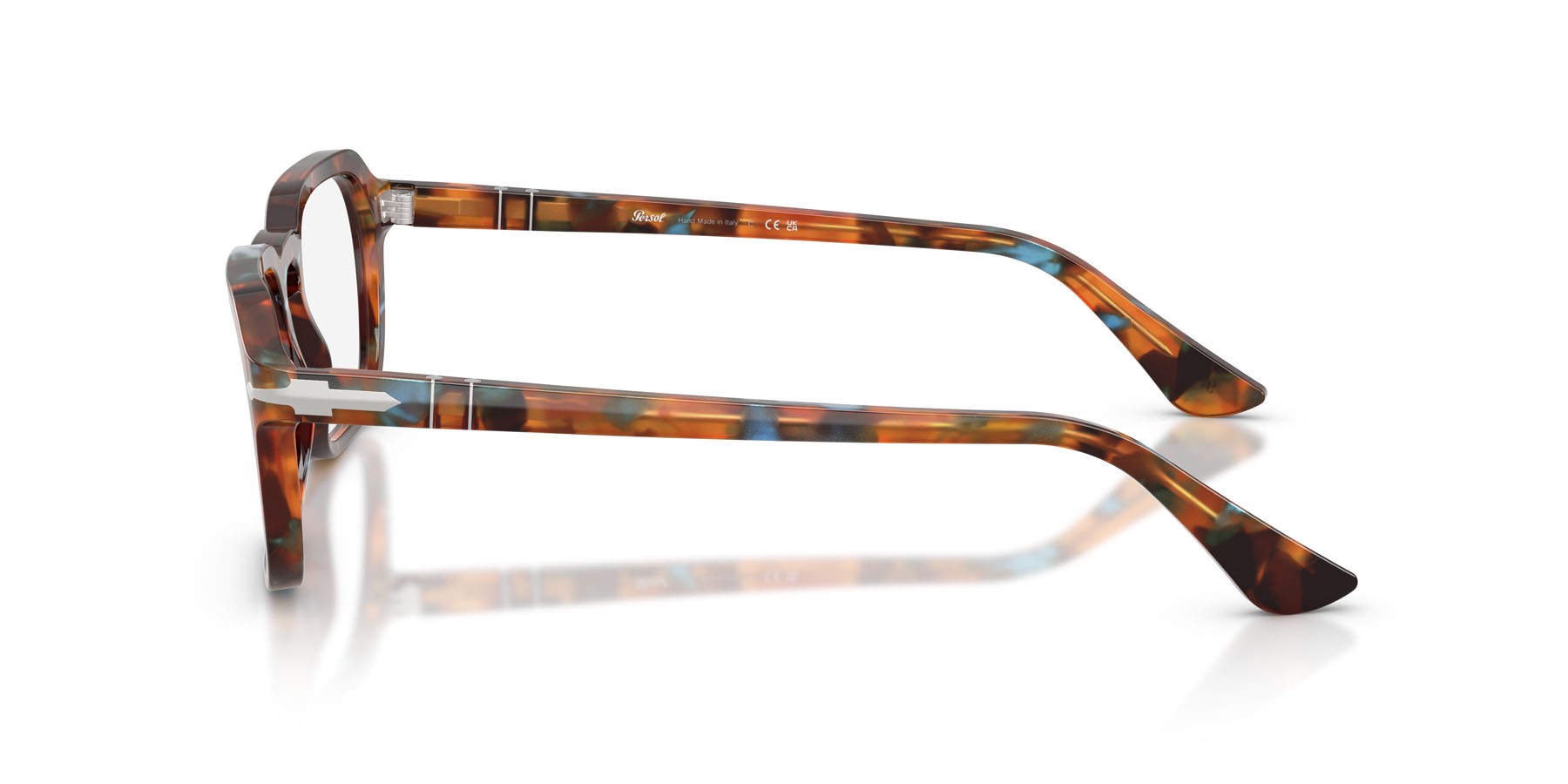 Occhiali da vista Persol PO 3390V (1232) colore tortoise brown & pearl blue forma quadrato lenti lente demo