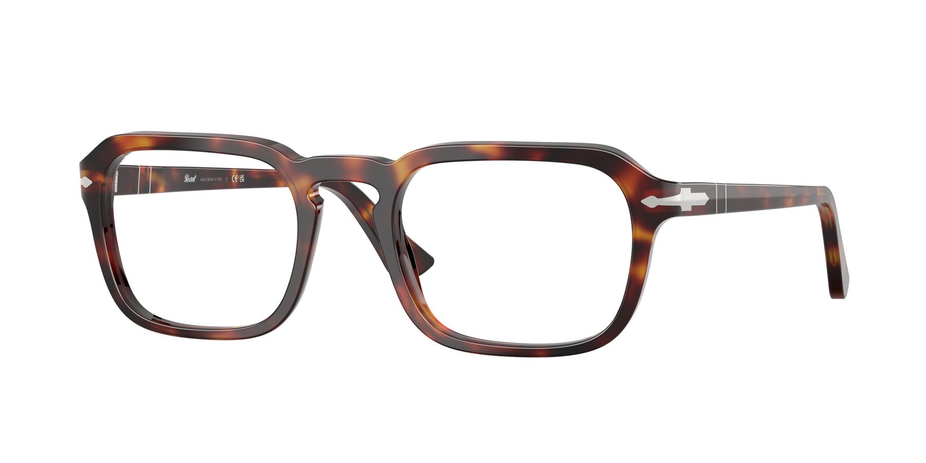 Occhiali da vista Persol PO 3390V (24) colore havana forma quadrato lenti lente demo