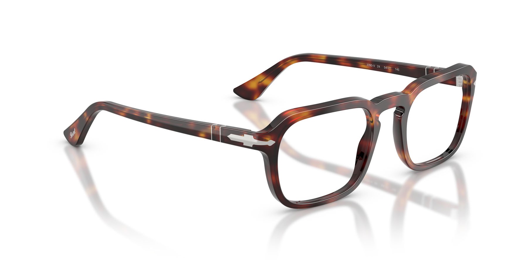Occhiali da vista Persol PO 3390V (24) colore havana forma quadrato lenti lente demo
