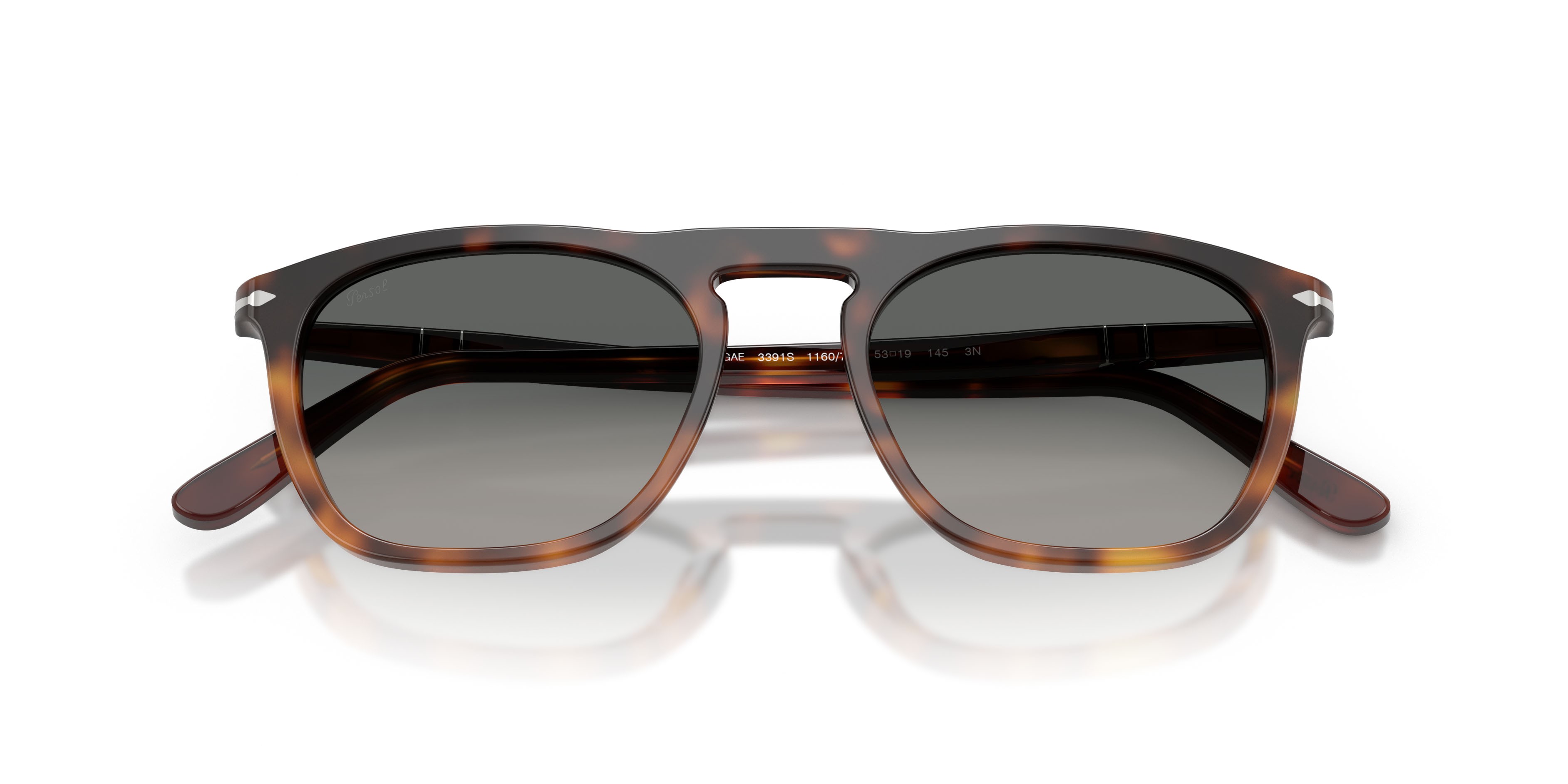 Occhiali da sole Persol Gae PO 3391S (116071) colore havana sfumato forma quadrato lenti grigio sfumato