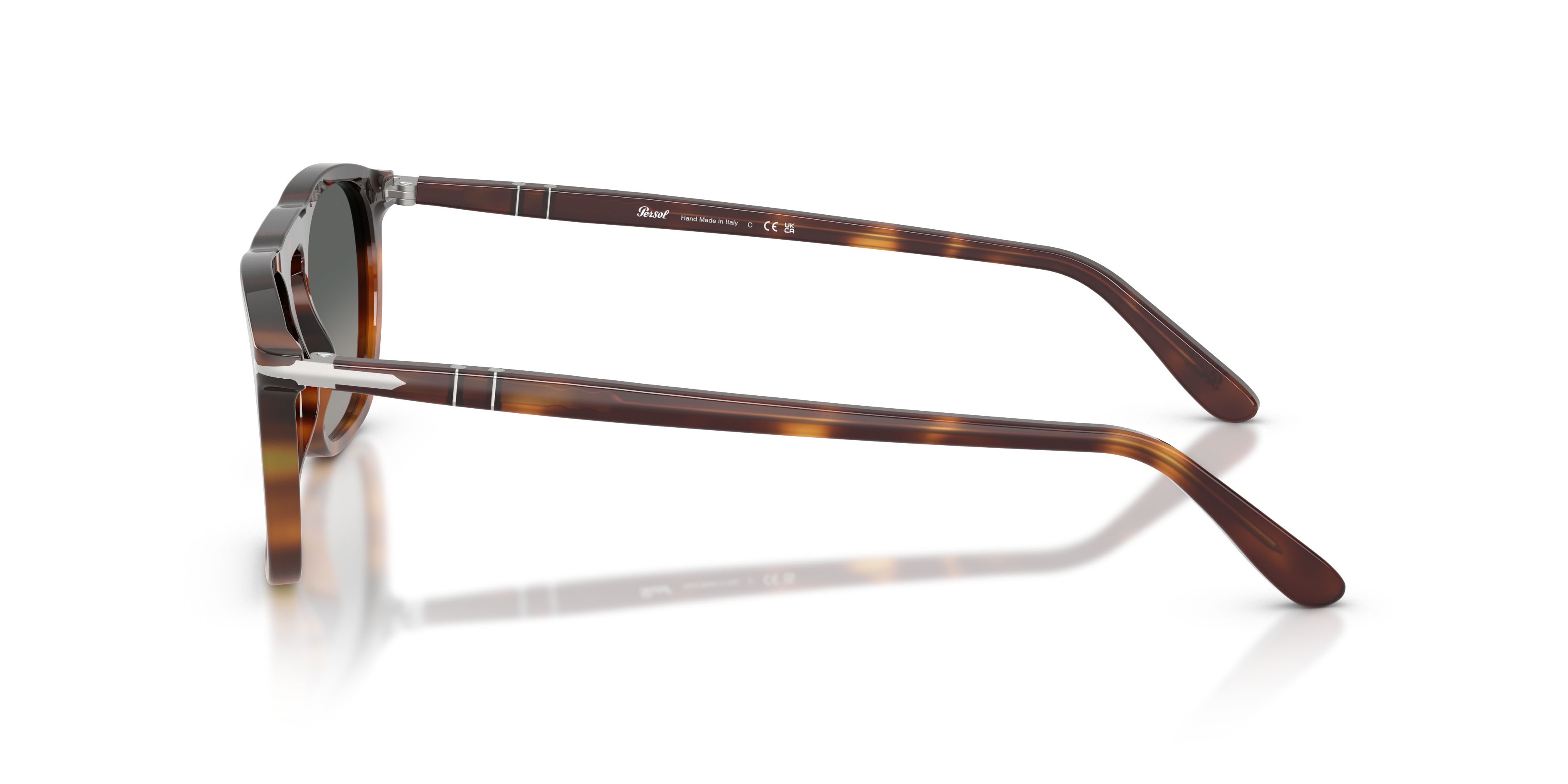 Occhiali da sole Persol Gae PO 3391S (116071) colore havana sfumato forma quadrato lenti grigio sfumato