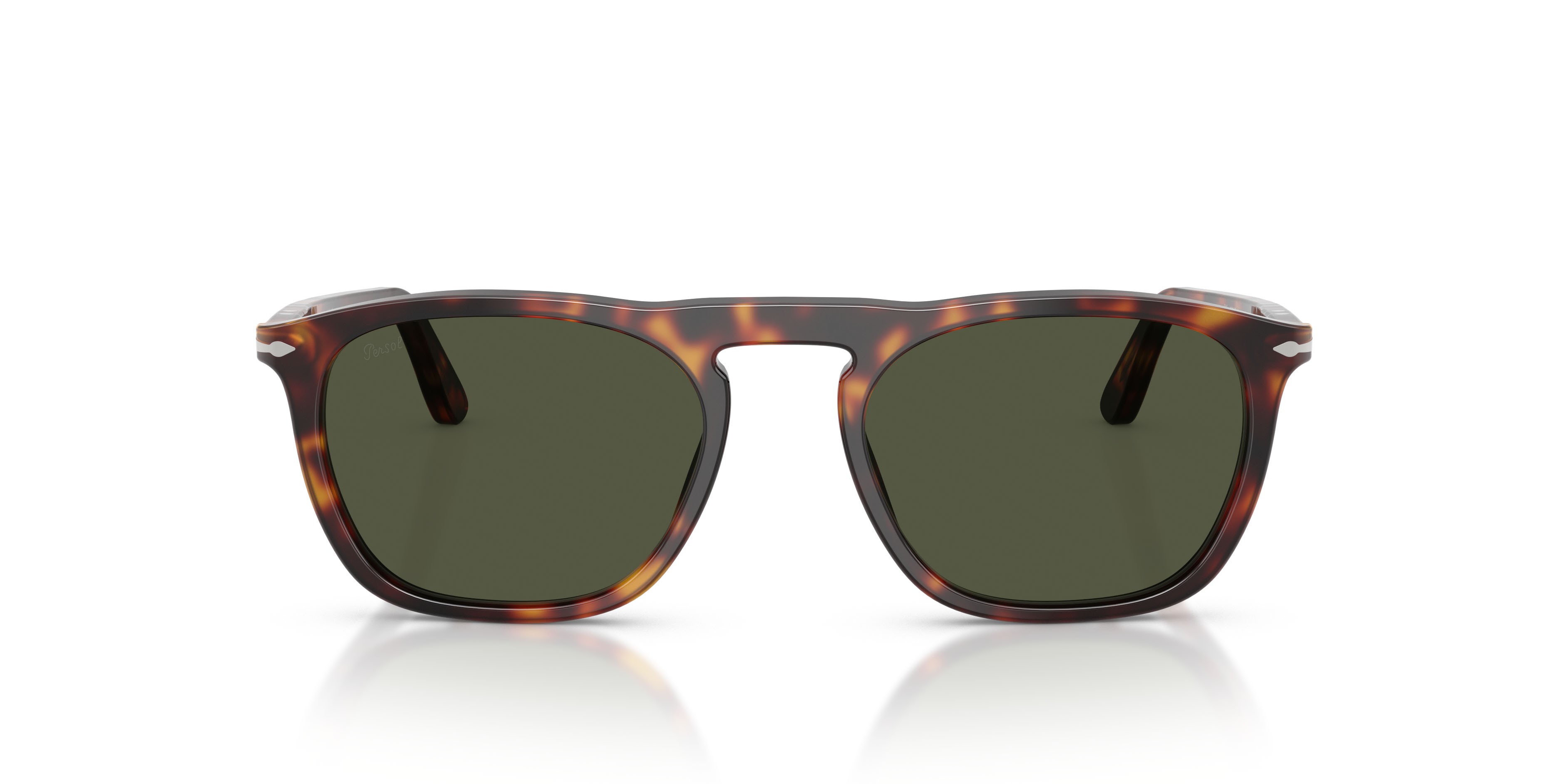 Occhiali da sole Persol Gae PO 3391S (24/31) colore havana forma quadrato lenti verde
