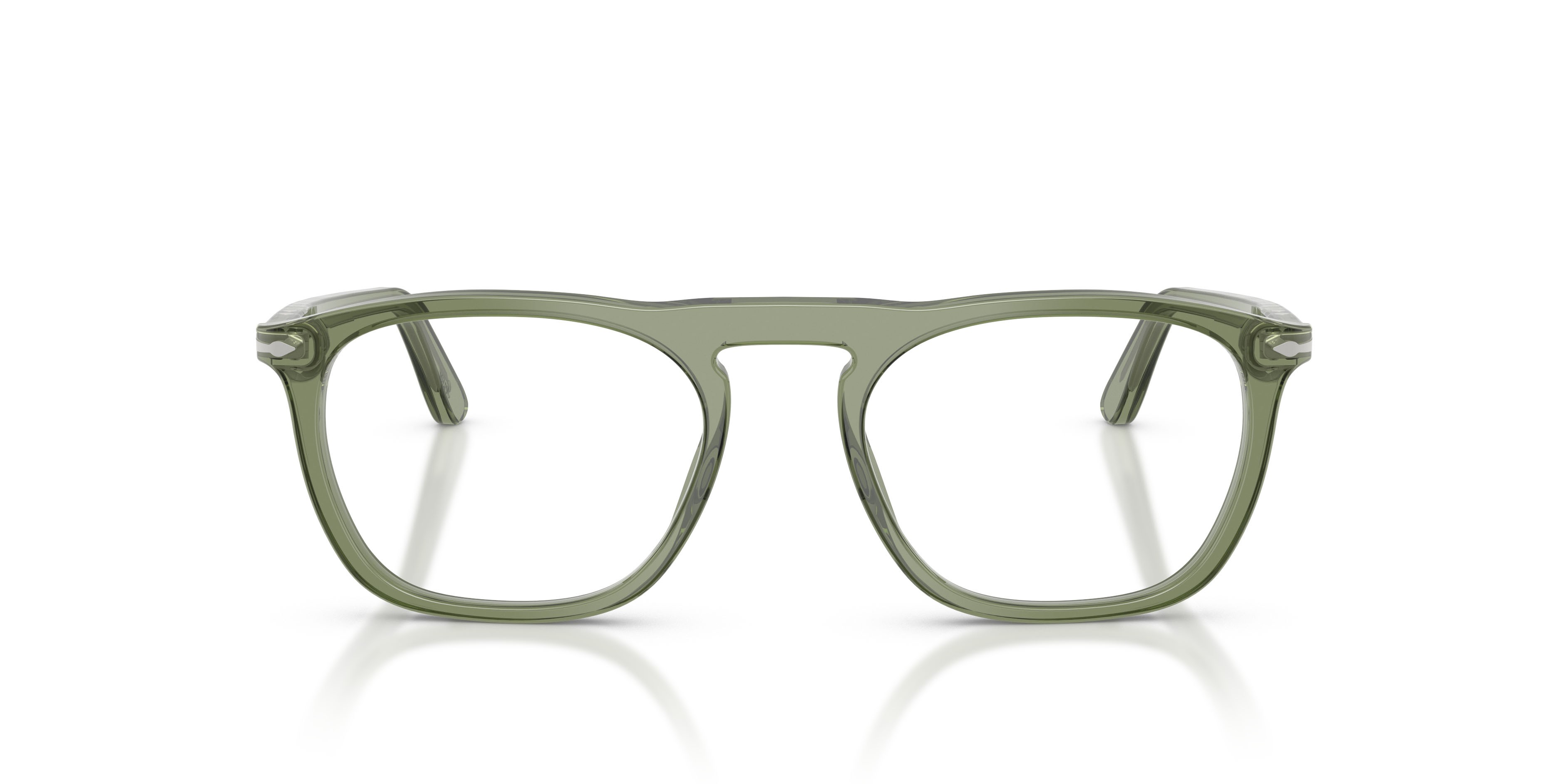 Eyeglasses Persol PO 3391V (1226) color verde trasparente shape square lenses lente demo