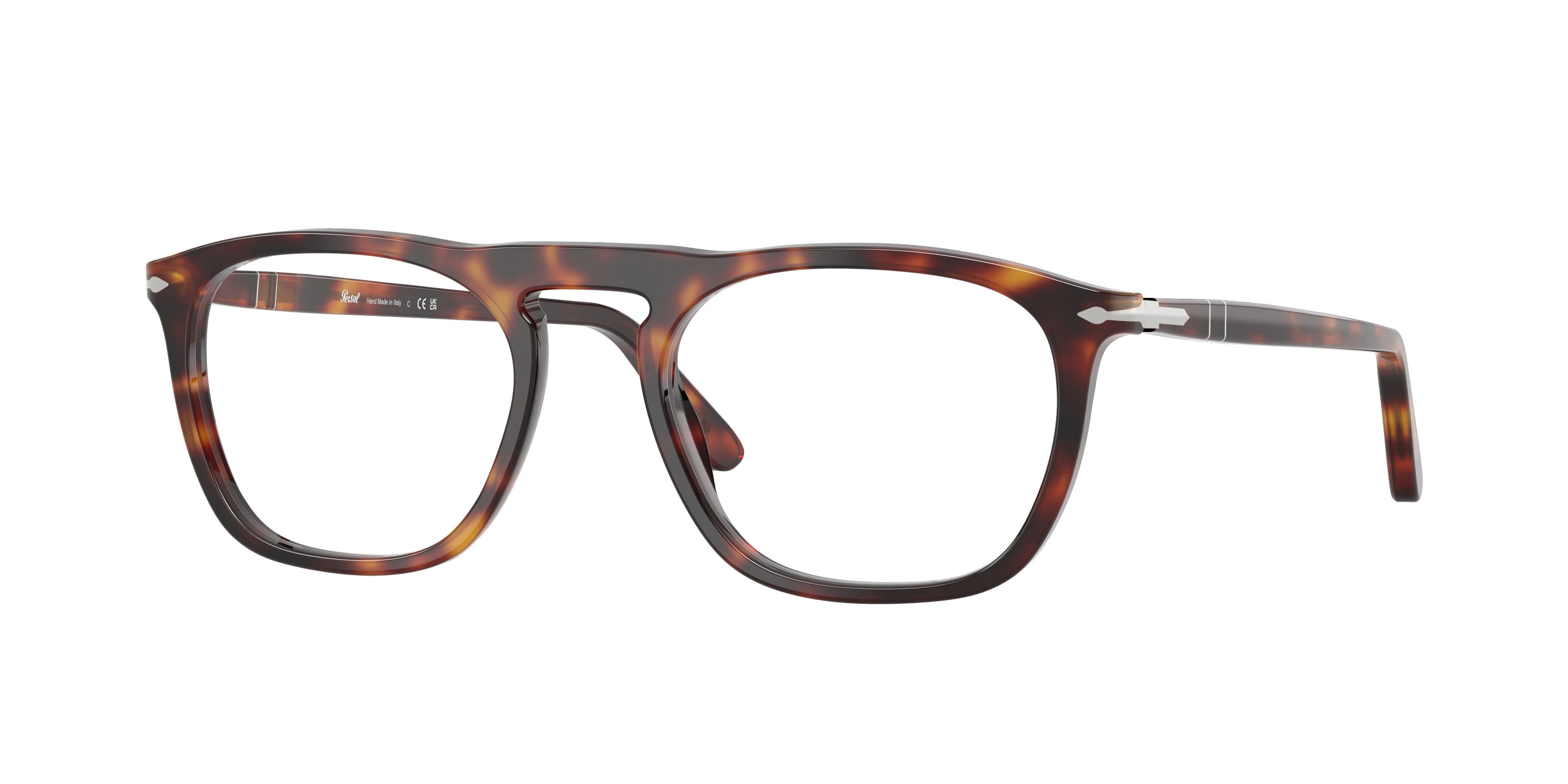 Occhiali da vista Persol PO 3391V (24) colore havana forma quadrato lenti lente demo