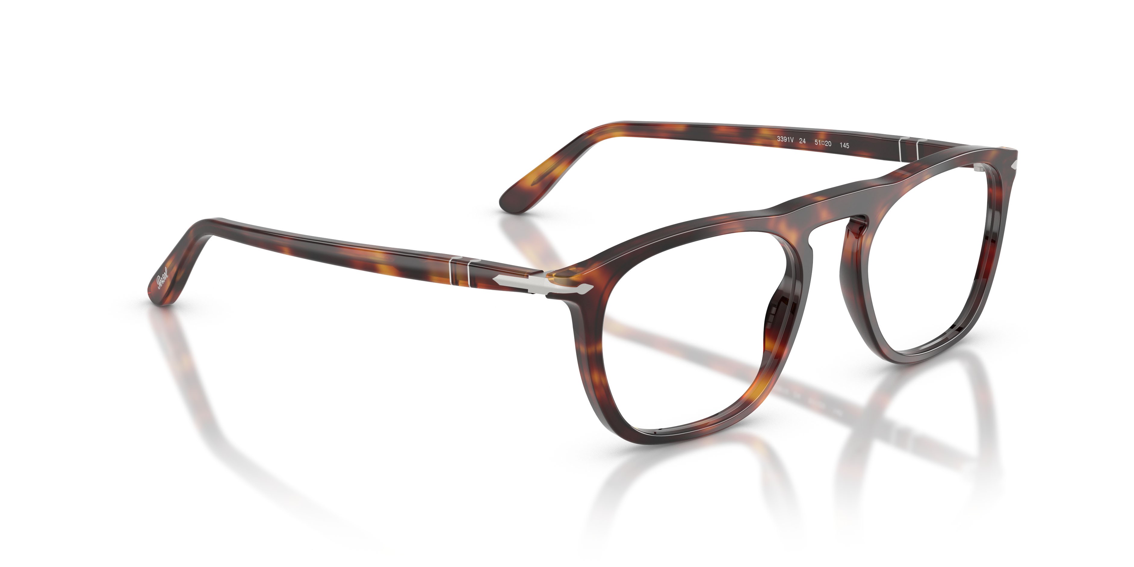 Occhiali da vista Persol PO 3391V (24) colore havana forma quadrato lenti lente demo