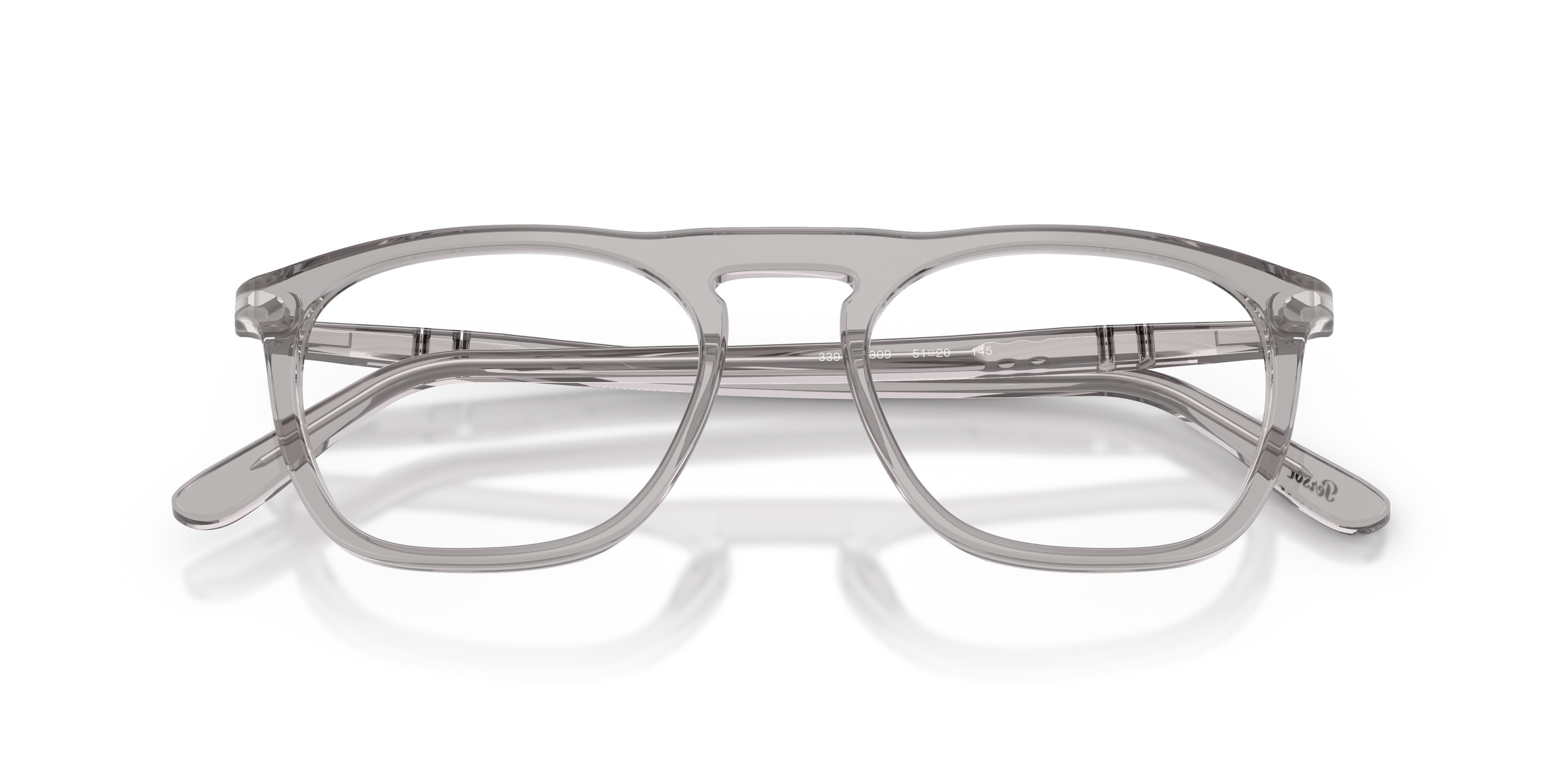 Eyeglasses Persol PO 3391V (309) color grigio trasparente shape square lenses lente demo