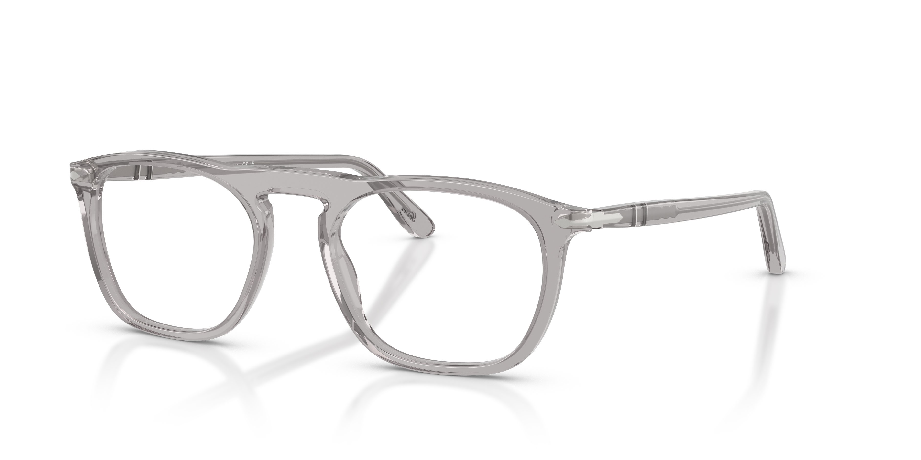 Eyeglasses Persol PO 3391V (309) color grigio trasparente shape square lenses lente demo