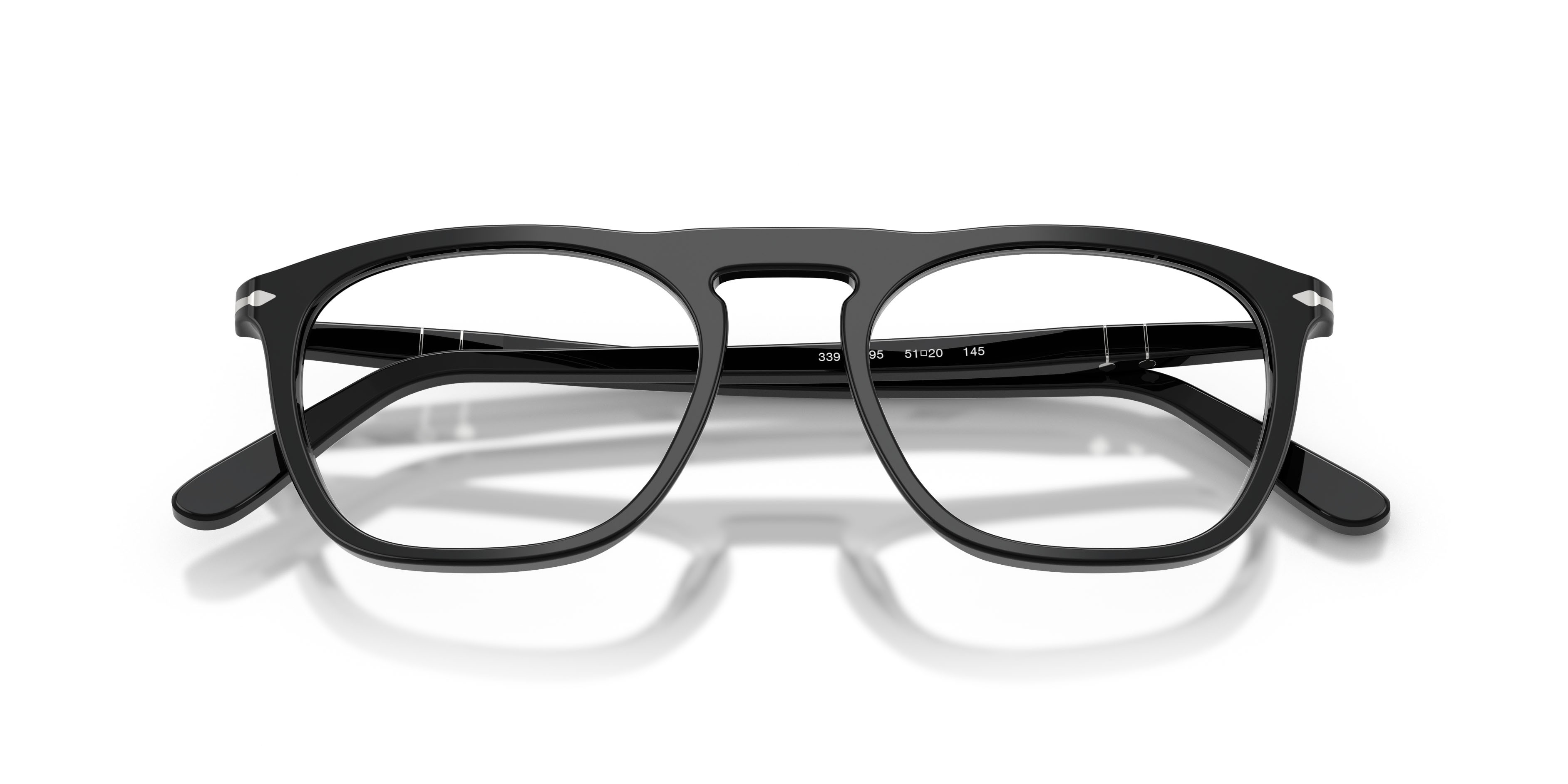 Occhiali da vista Persol PO 3391V (95) colore nero forma quadrato lenti lente demo
