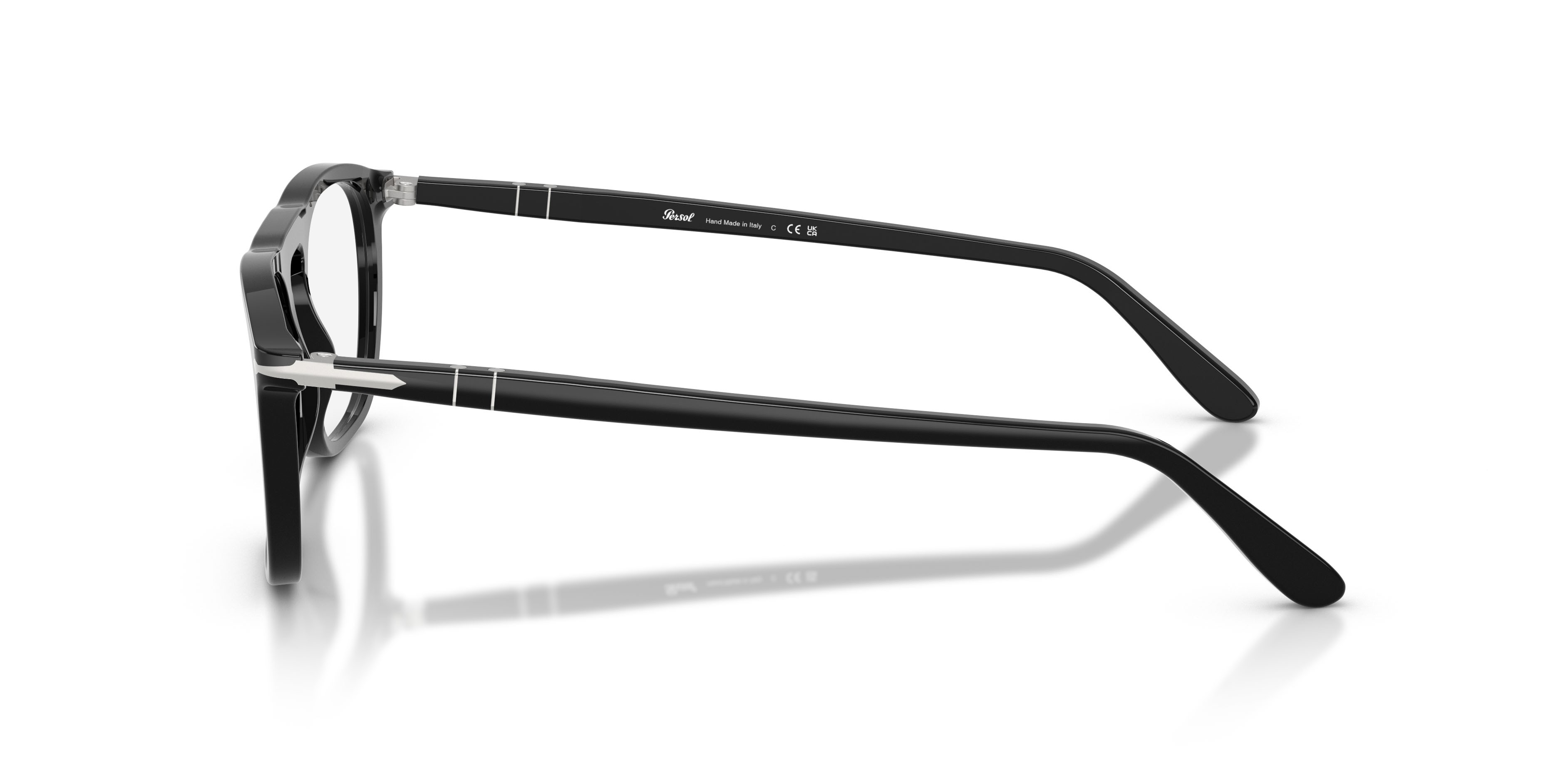 Occhiali da vista Persol PO 3391V (95) colore nero forma quadrato lenti lente demo