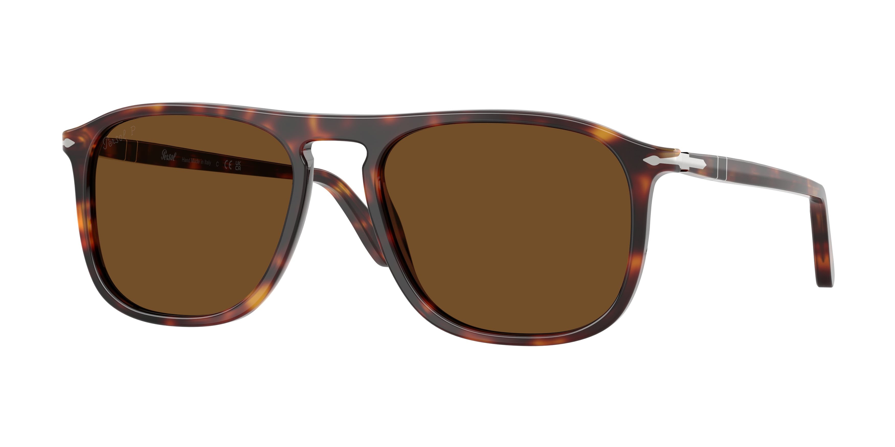 Sunglasses Persol PO 3392S (24/57) color havana shape square lenses polar marrone