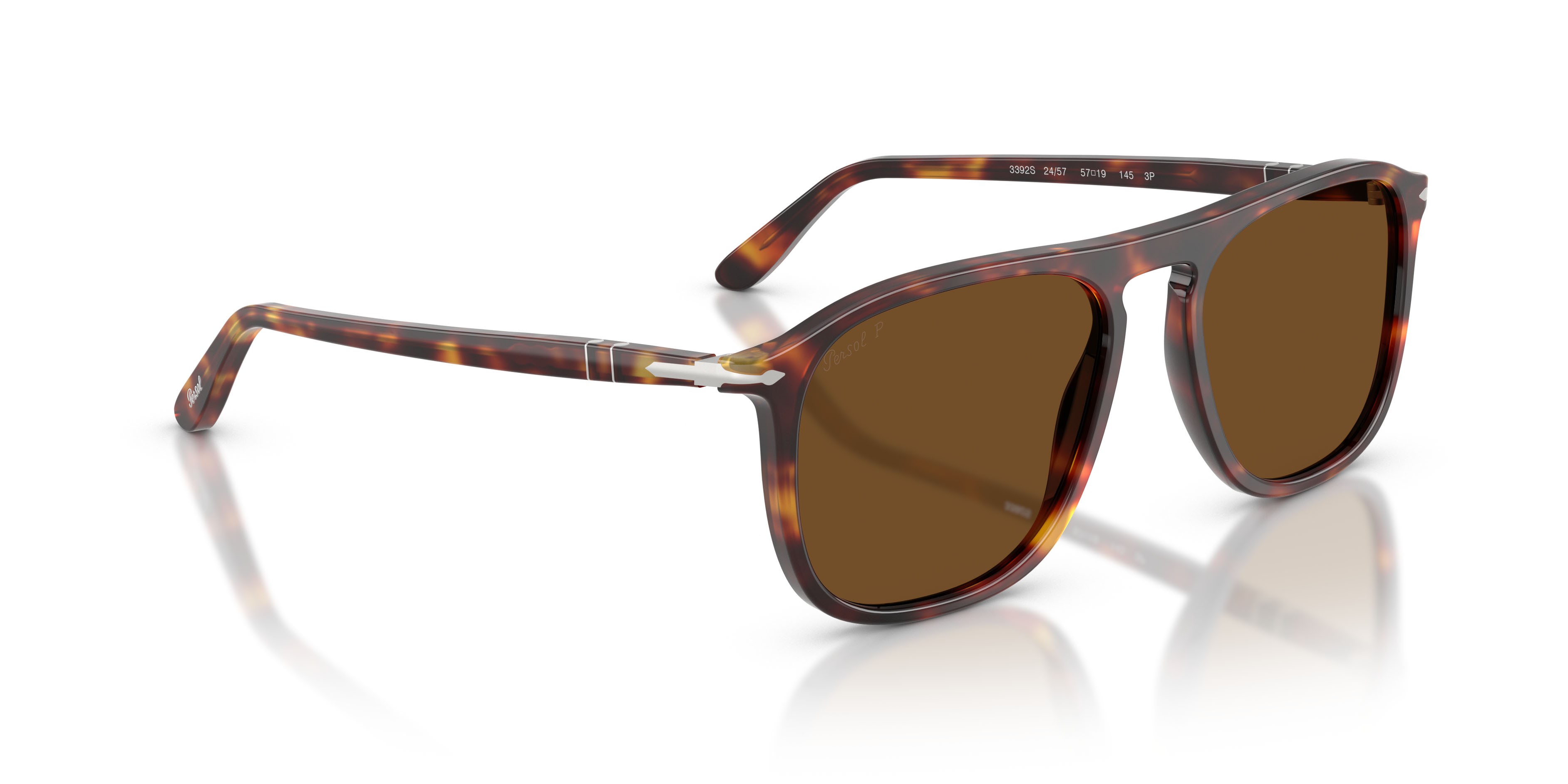 Sunglasses Persol PO 3392S (24/57) color havana shape square lenses polar marrone