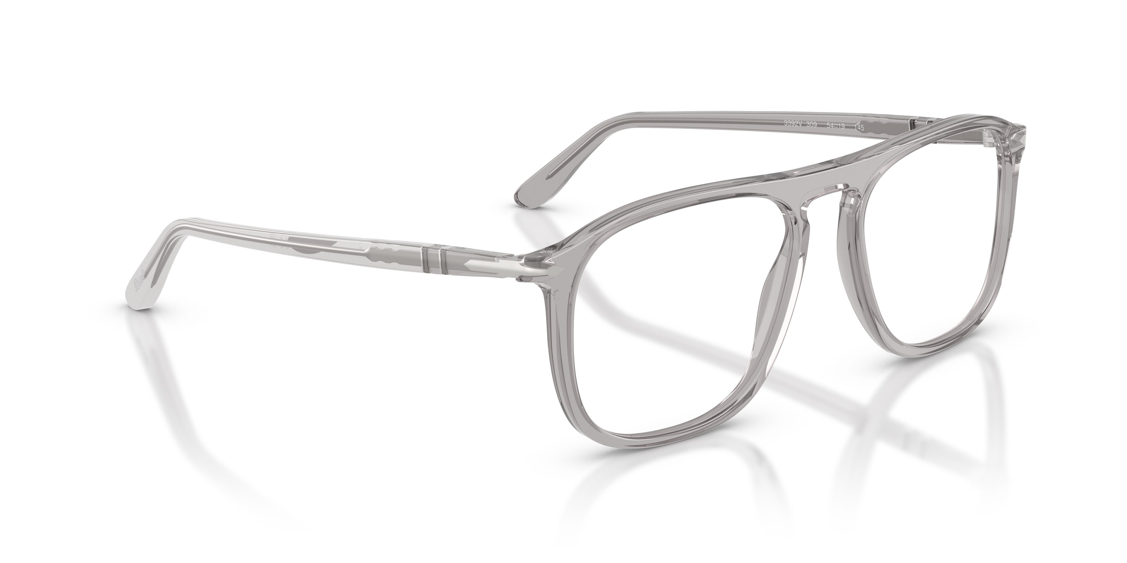 Eyeglasses Persol PO 3392V (309) color grigio trasparente shape square lenses lente demo