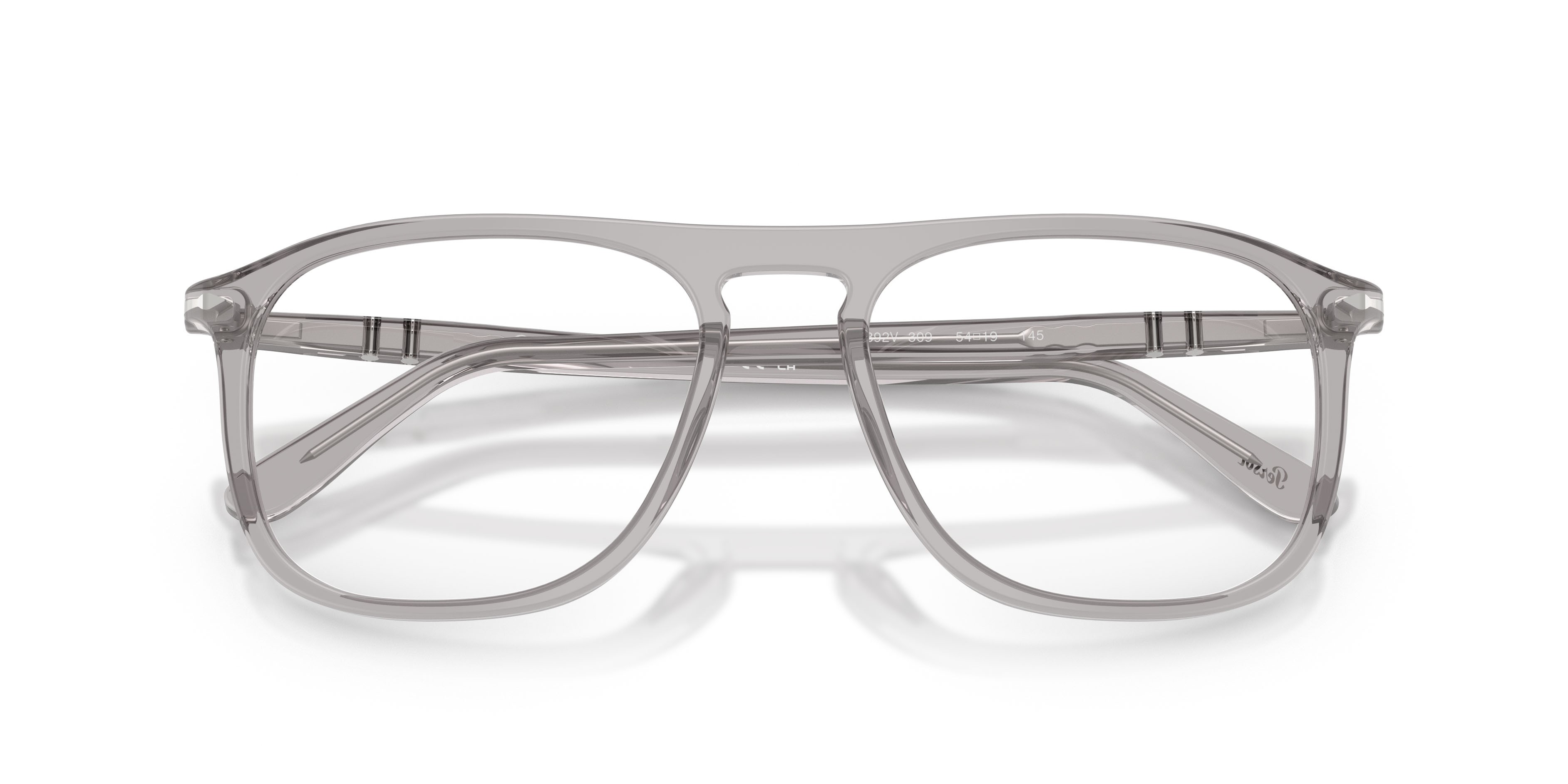 Eyeglasses Persol PO 3392V (309) color grigio trasparente shape square lenses lente demo