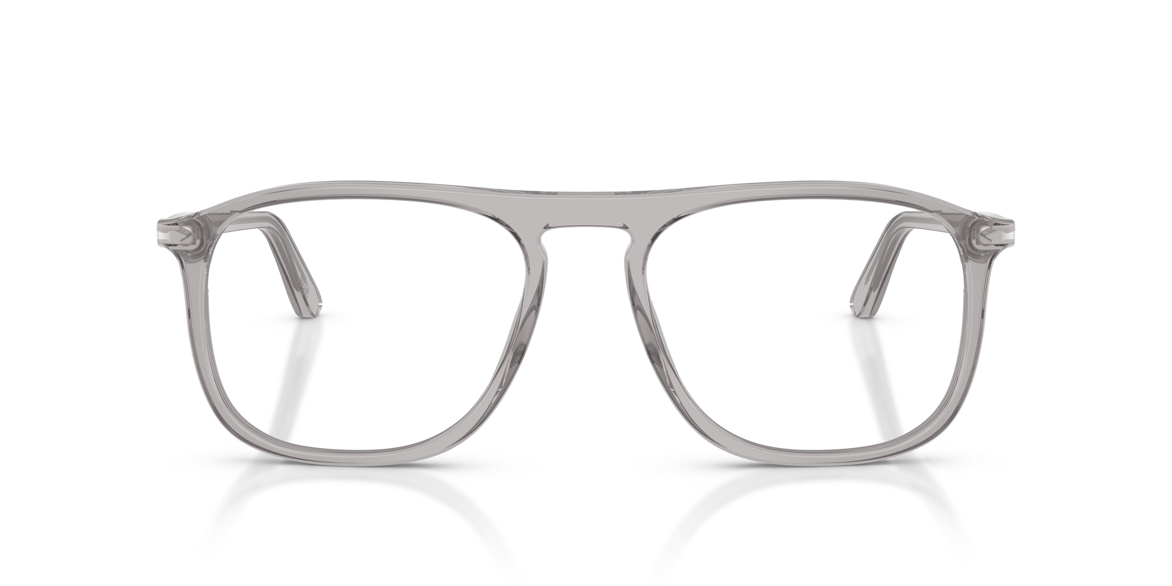 Eyeglasses Persol PO 3392V (309) color grigio trasparente shape square lenses lente demo