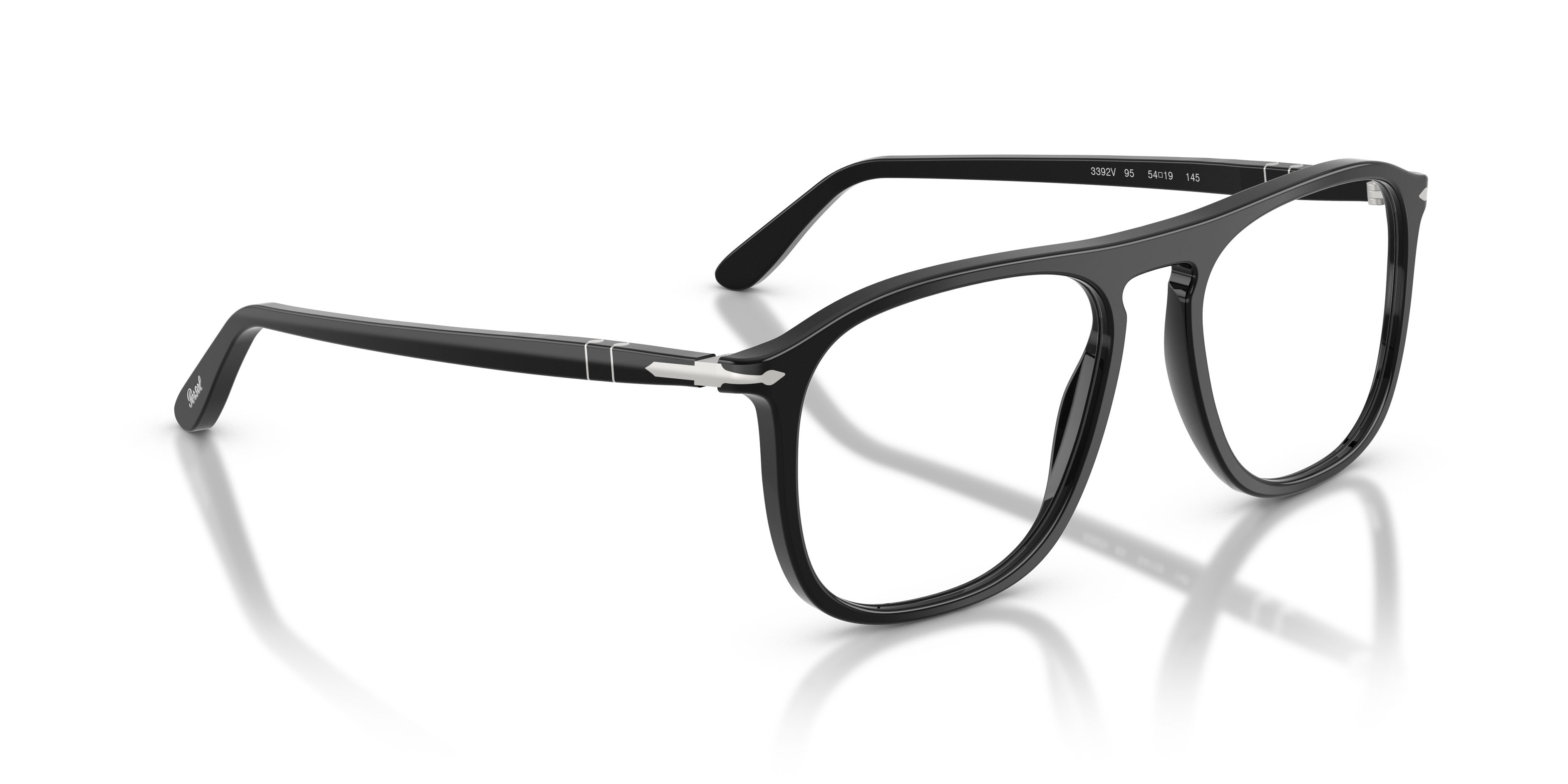 Occhiali da vista Persol PO 3392V (95) colore nero forma quadrato lenti lente demo