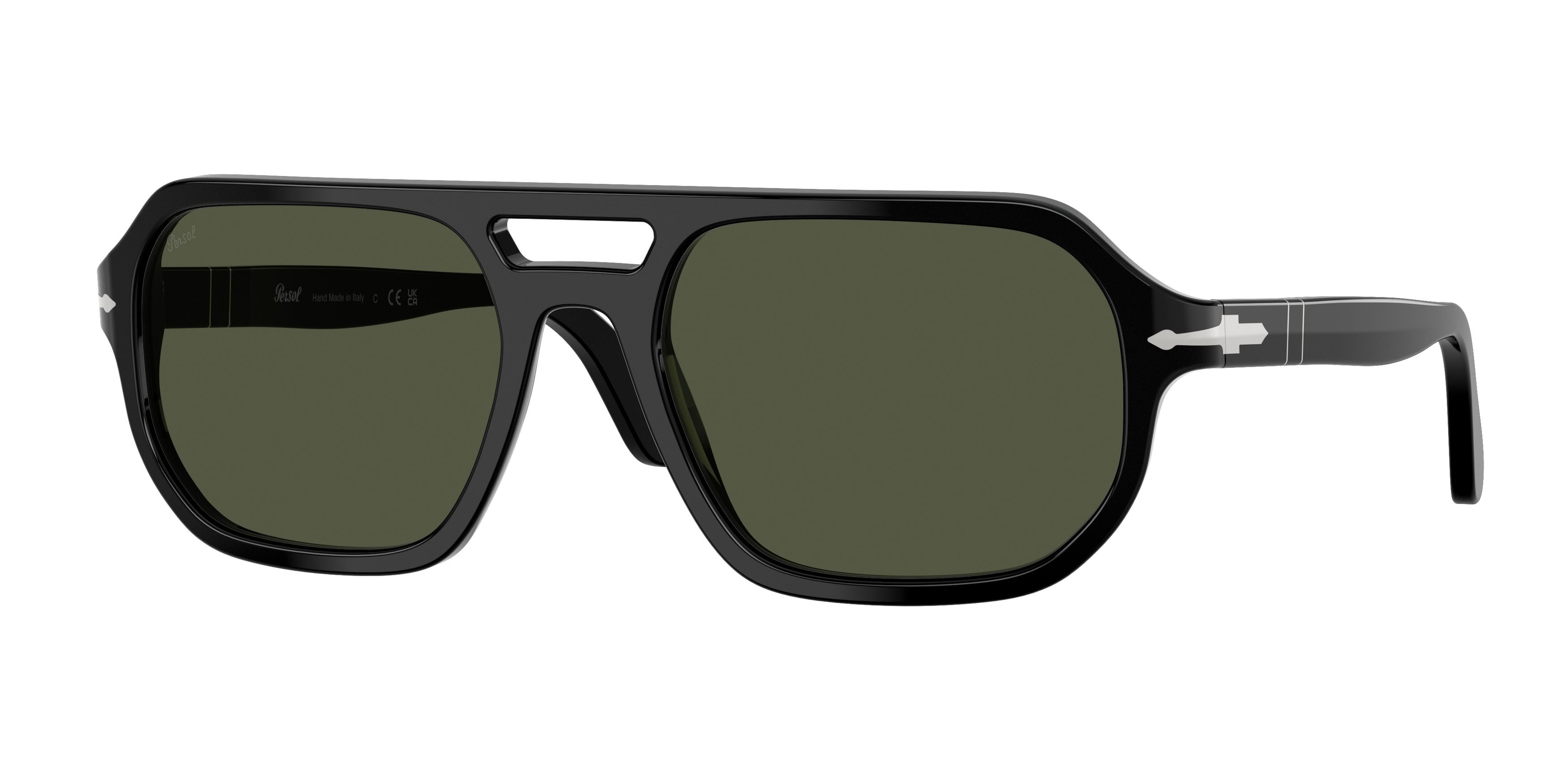 Sunglasses Persol Guido PO 3393S (95/31) color nero shape square lenses verde