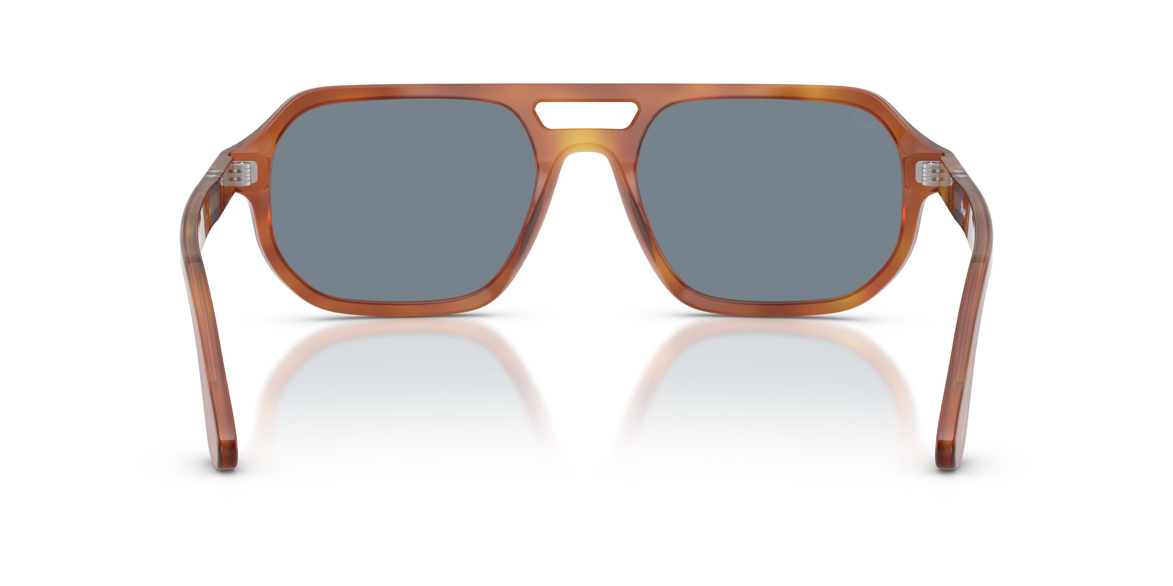Sonnenbrillen Persol Guido PO 3393S (96/56) farbe terra di siena form quadratisch gläser azzurro