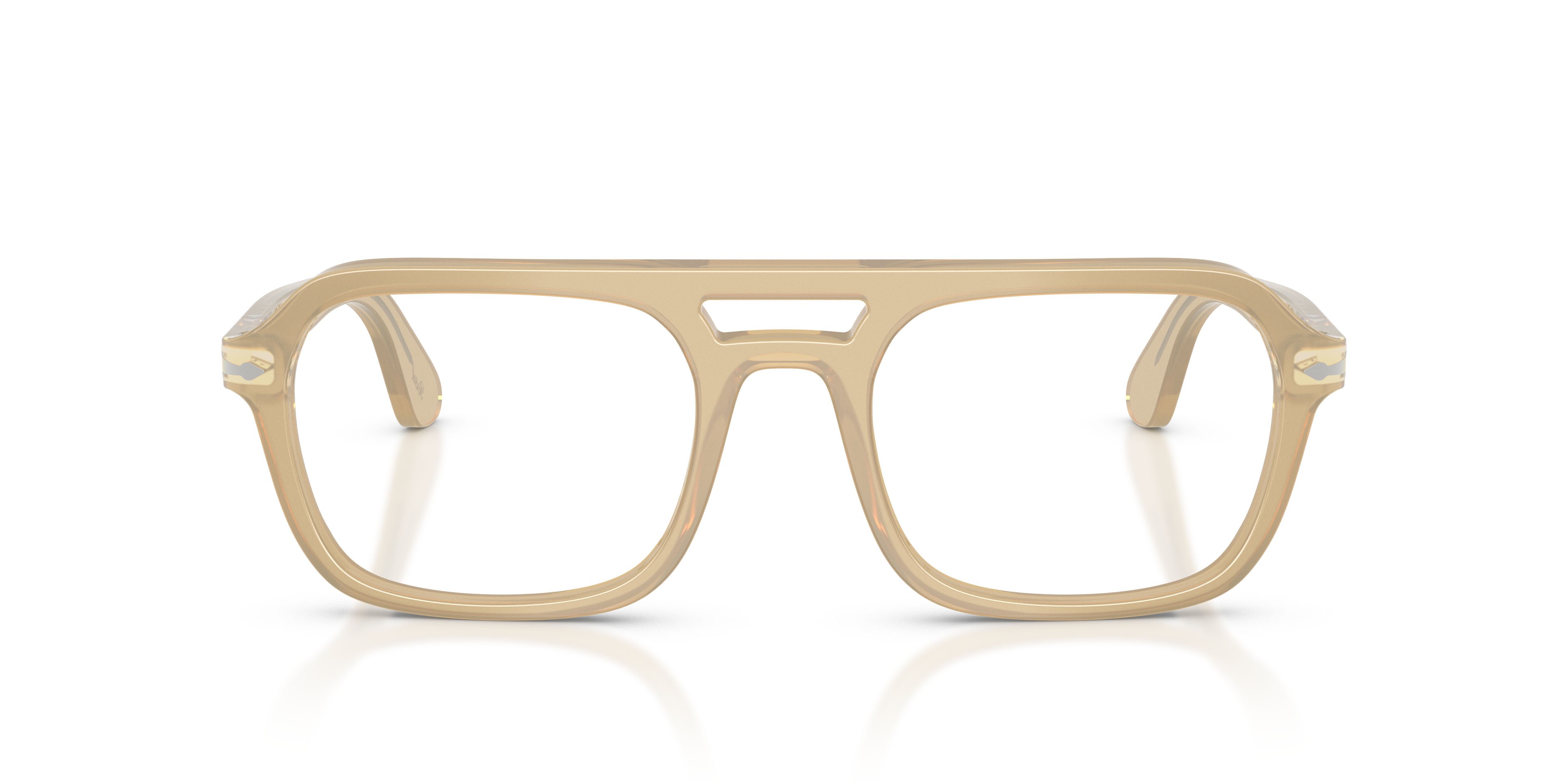 Eyeglasses Persol PO 3394V (1169) color beige opalino shape square lenses lente demo