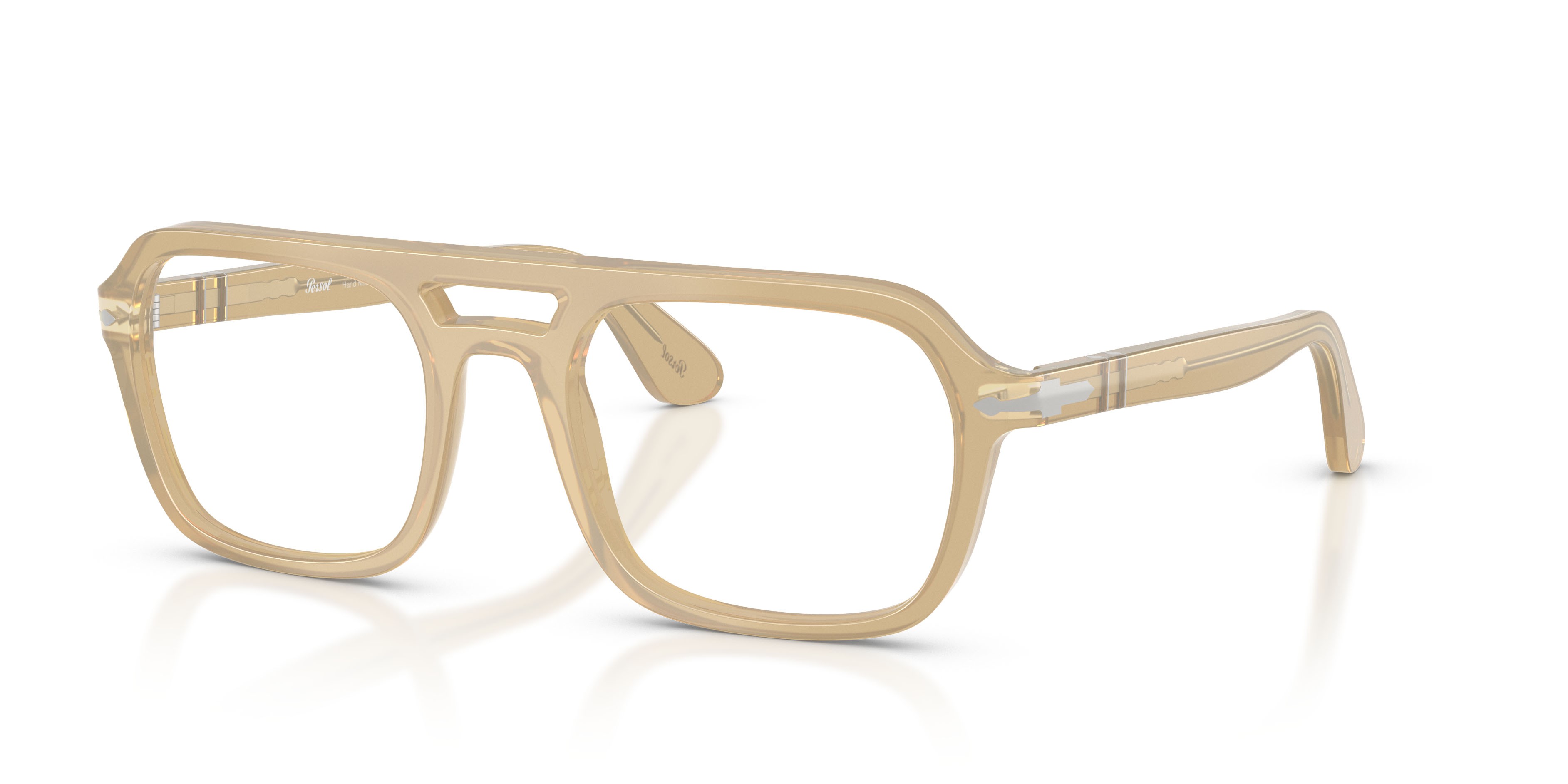 Eyeglasses Persol PO 3394V (1169) color beige opalino shape square lenses lente demo