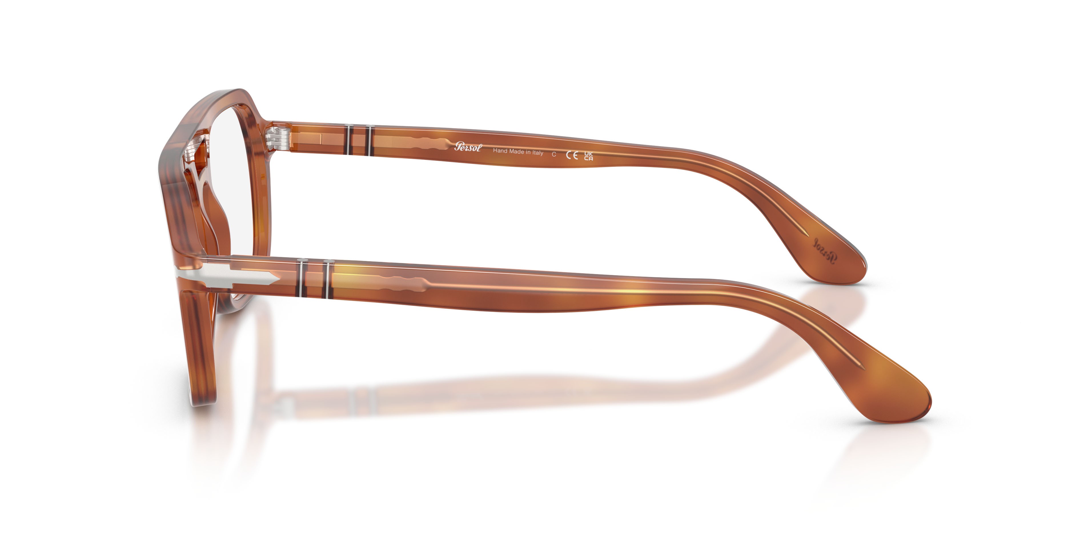 Eyeglasses Persol PO 3394V (96) color terra di siena shape square lenses lente demo
