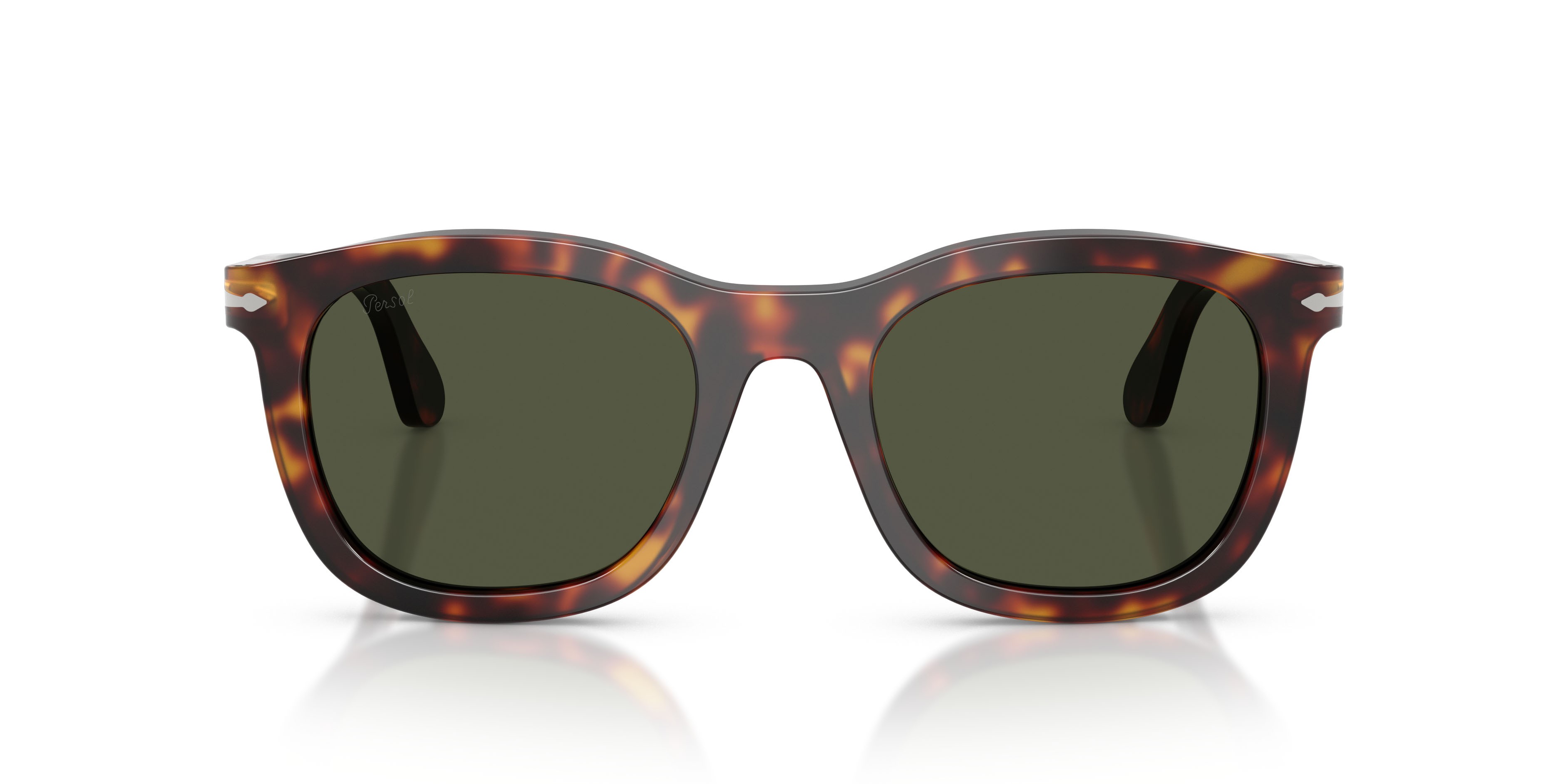 Occhiali da sole Persol PO 3395S (24/31) colore havana forma pantos lenti verde