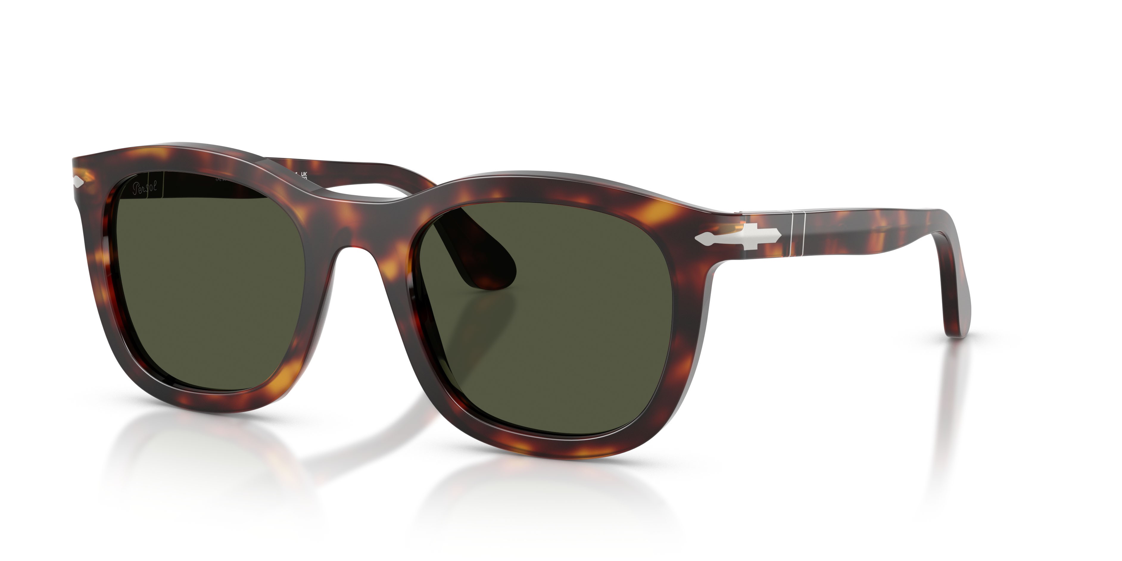 Occhiali da sole Persol PO 3395S (24/31) colore havana forma pantos lenti verde