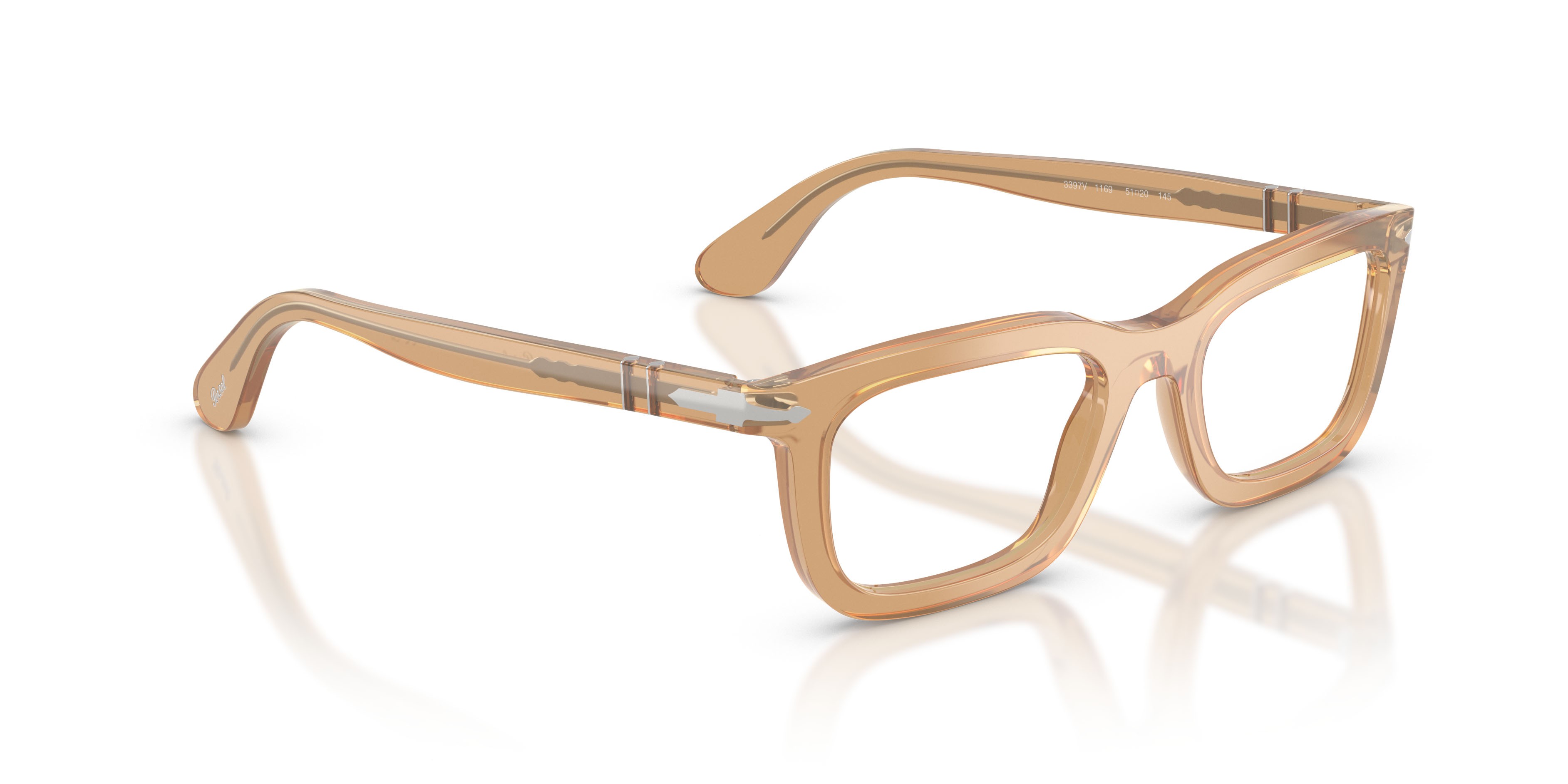 Occhiali da vista Persol PO 3397V (1169) colore beige opalino forma rettangolare lenti lente demo