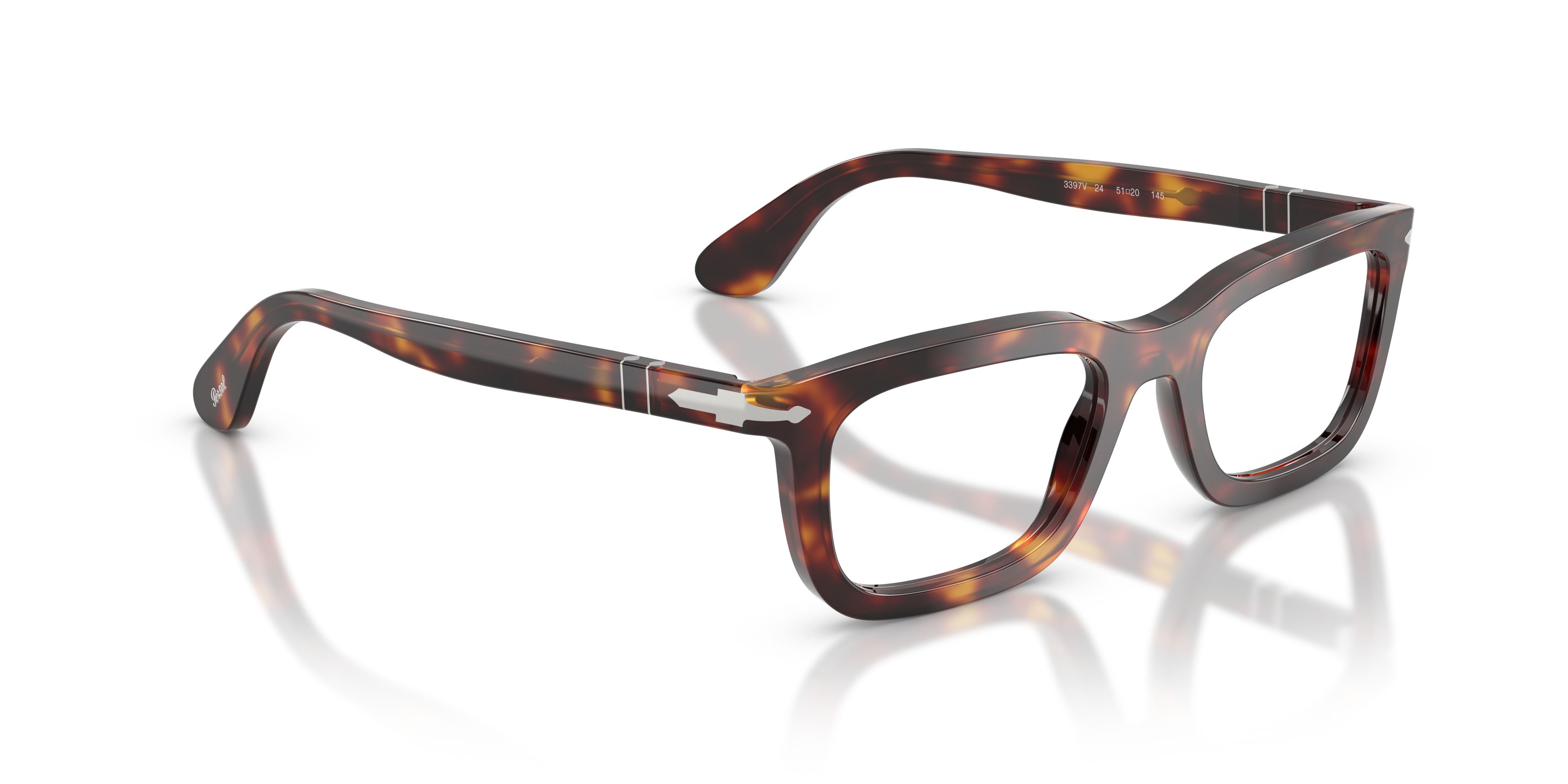 Occhiali da vista Persol PO 3397V (24) colore havana forma rettangolare lenti lente demo