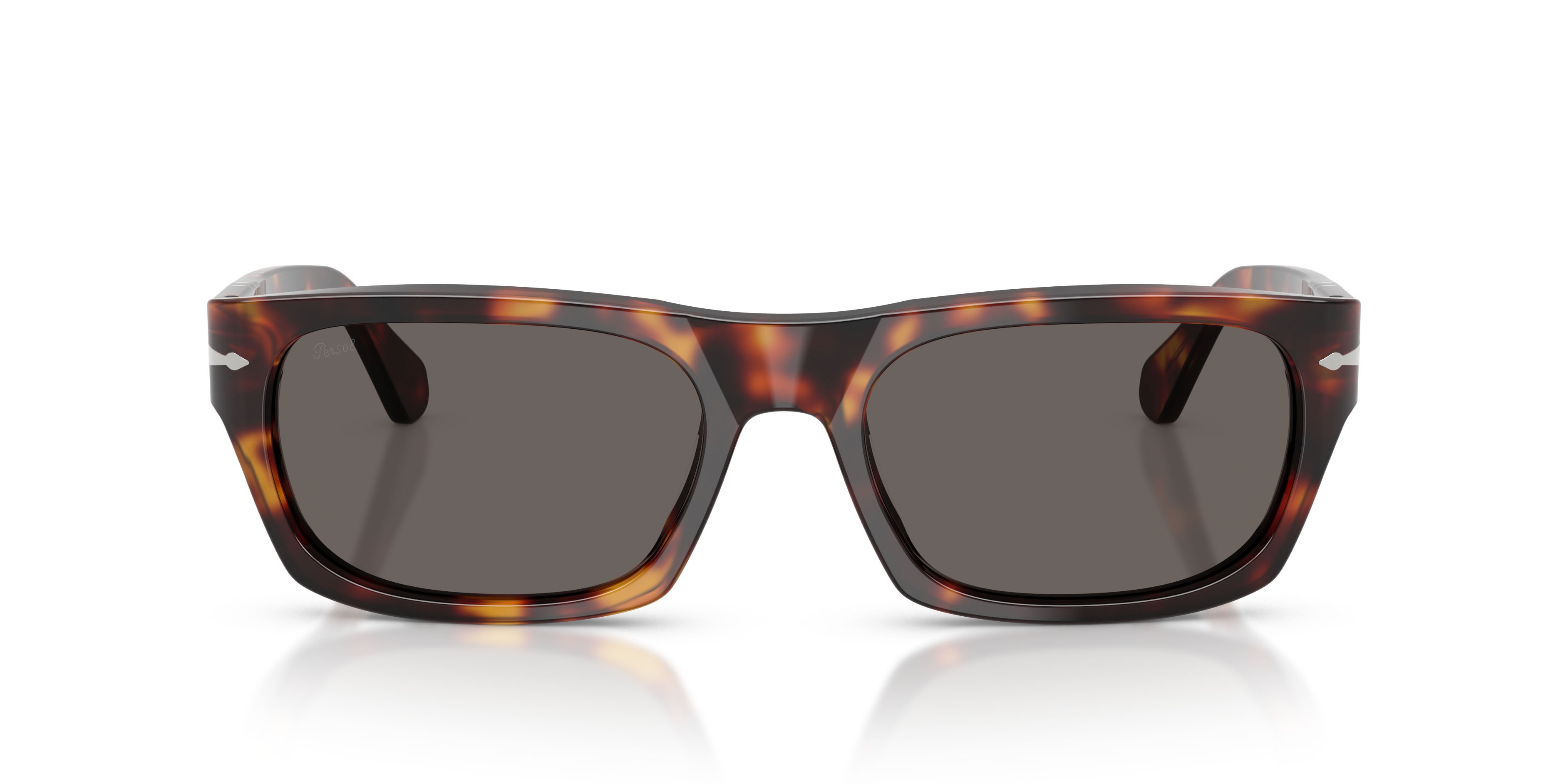 Occhiali da sole Persol PO 3398S (24/B1) colore havana forma rettangolare lenti grigio scuro