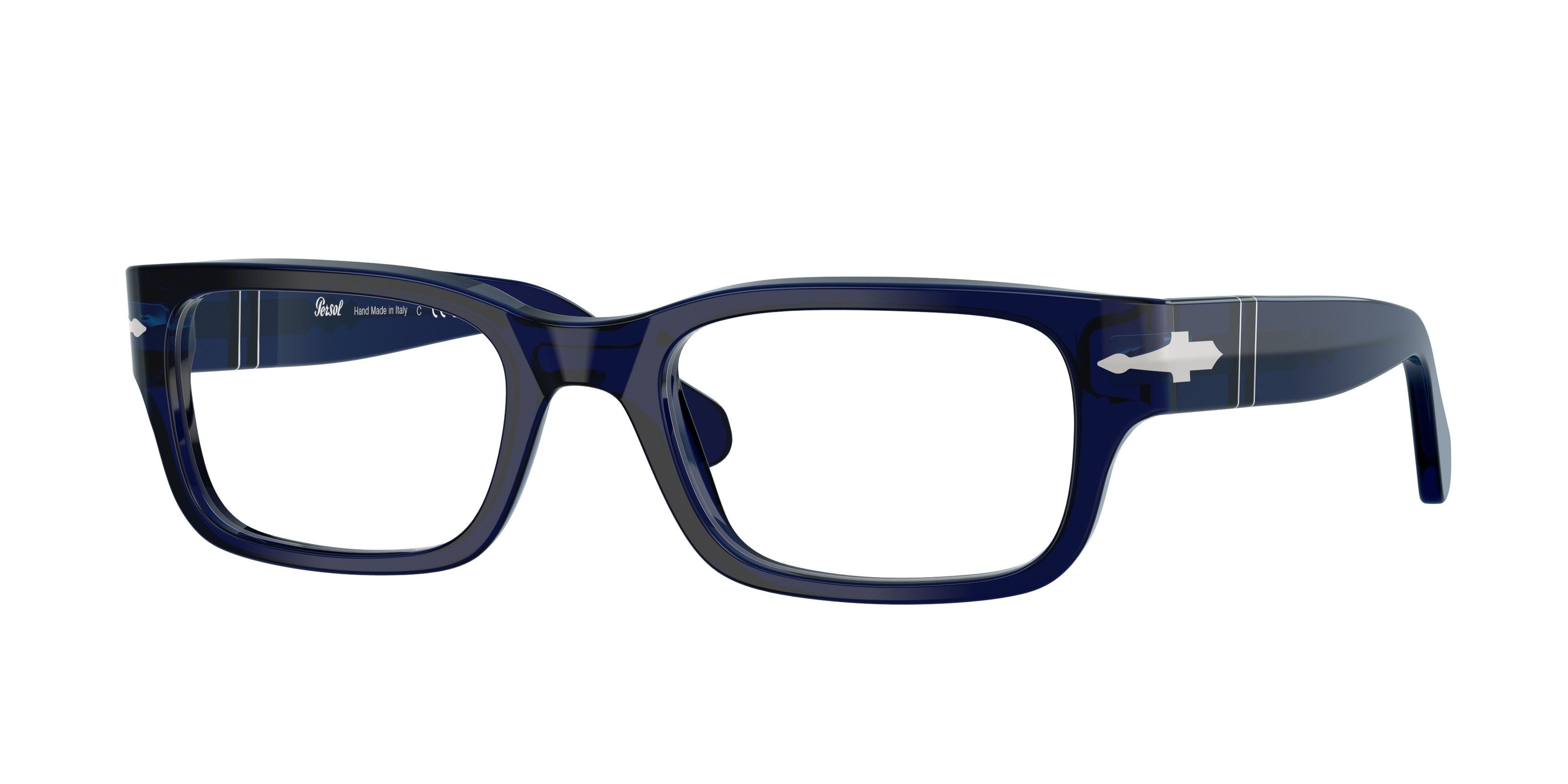Eyeglasses Persol PO 3399V (181) color cobalto shape rectangle lenses lente demo
