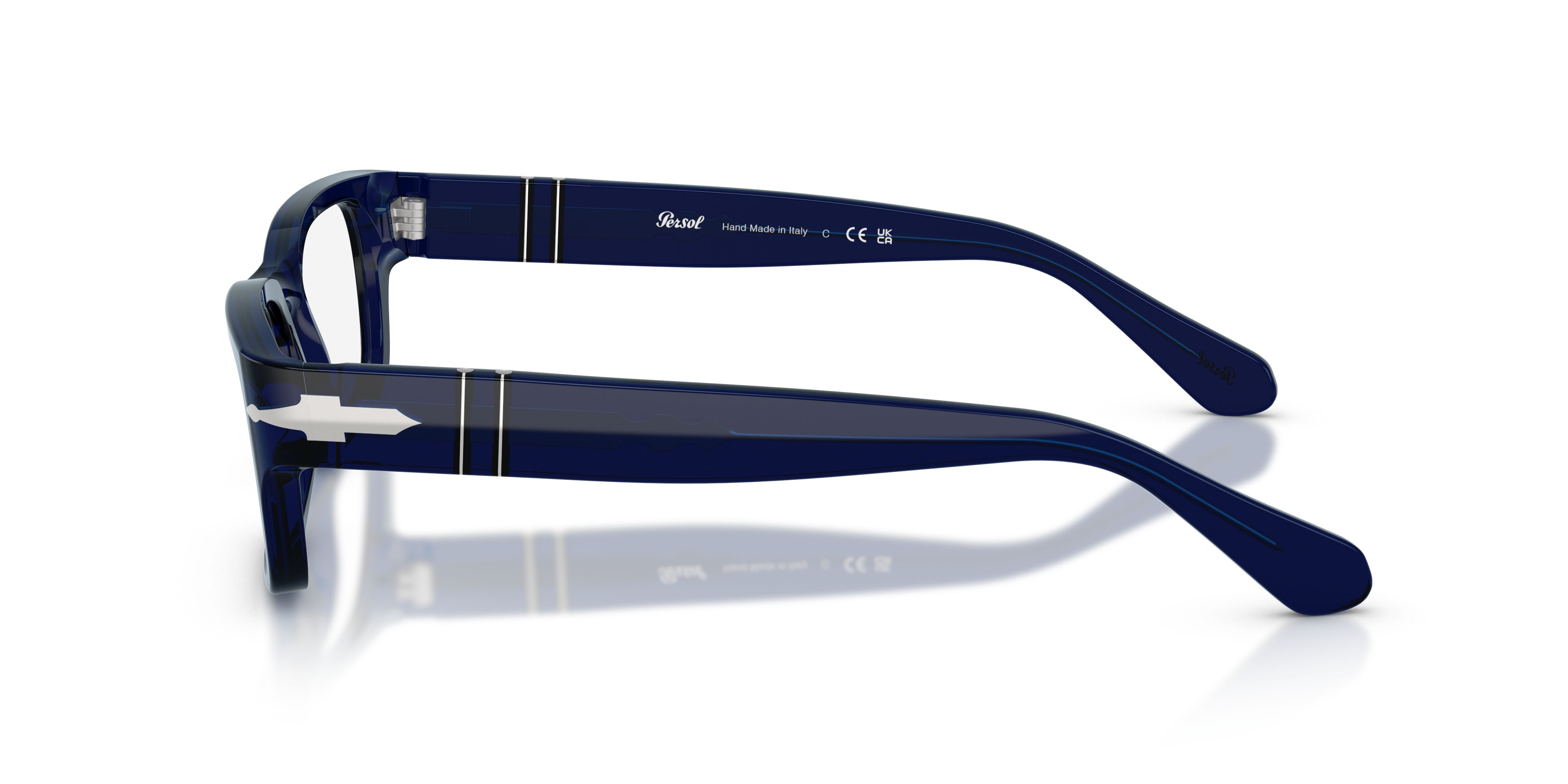Eyeglasses Persol PO 3399V (181) color cobalto shape rectangle lenses lente demo