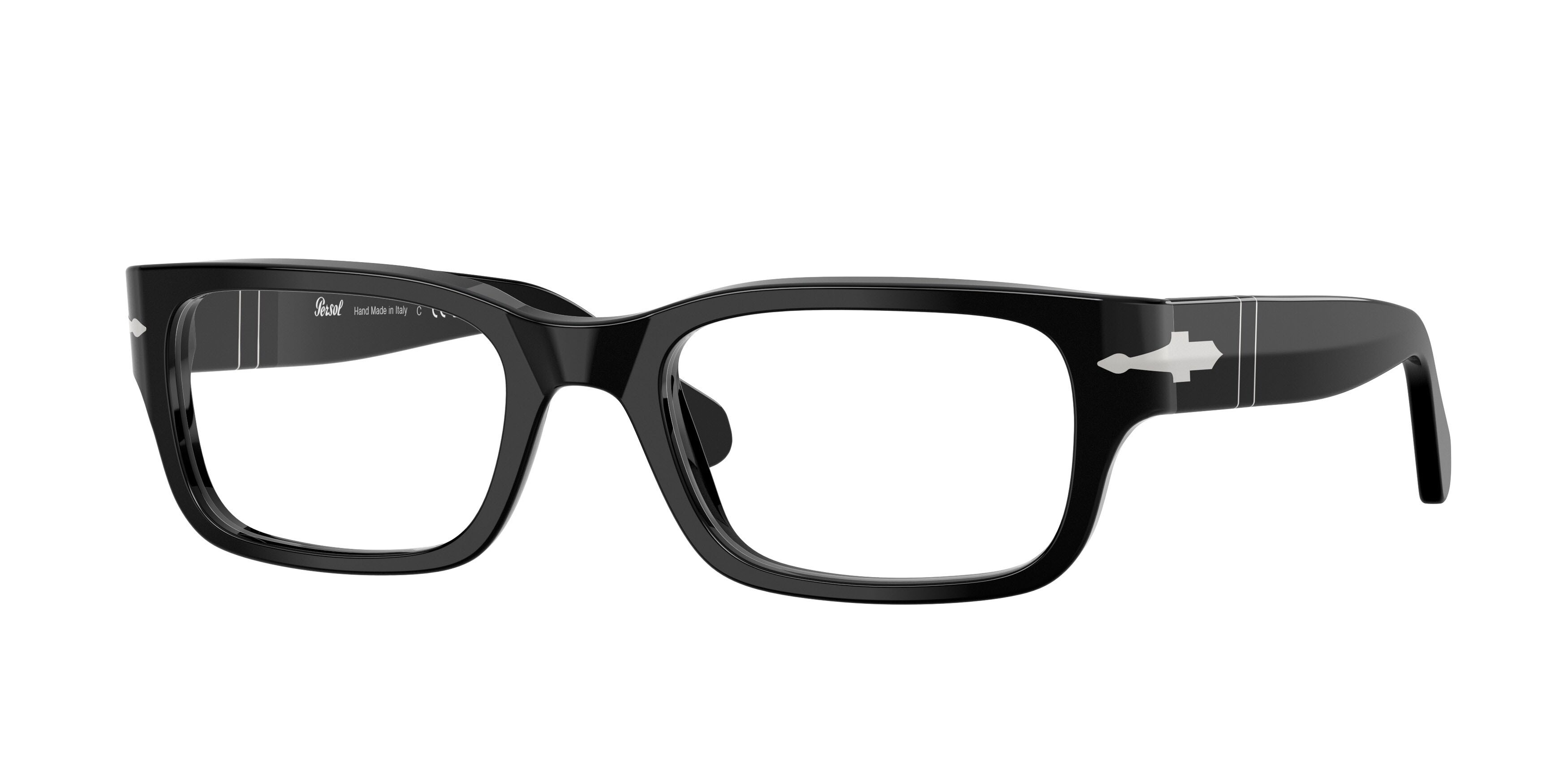 Occhiali da vista Persol PO 3399V (95) colore nero forma rettangolare lenti lente demo