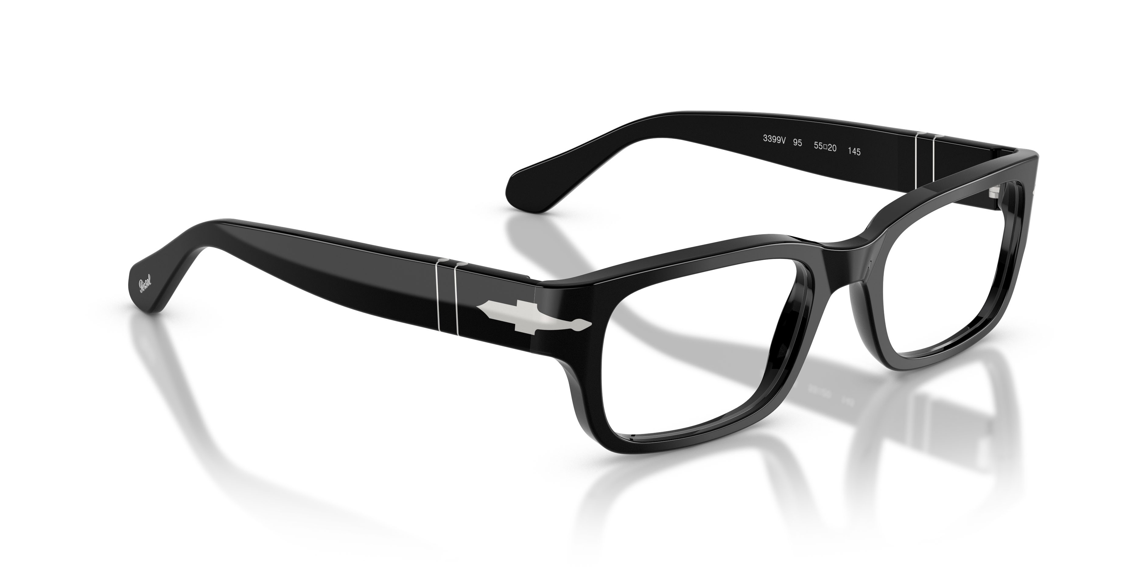 Occhiali da vista Persol PO 3399V (95) colore nero forma rettangolare lenti lente demo