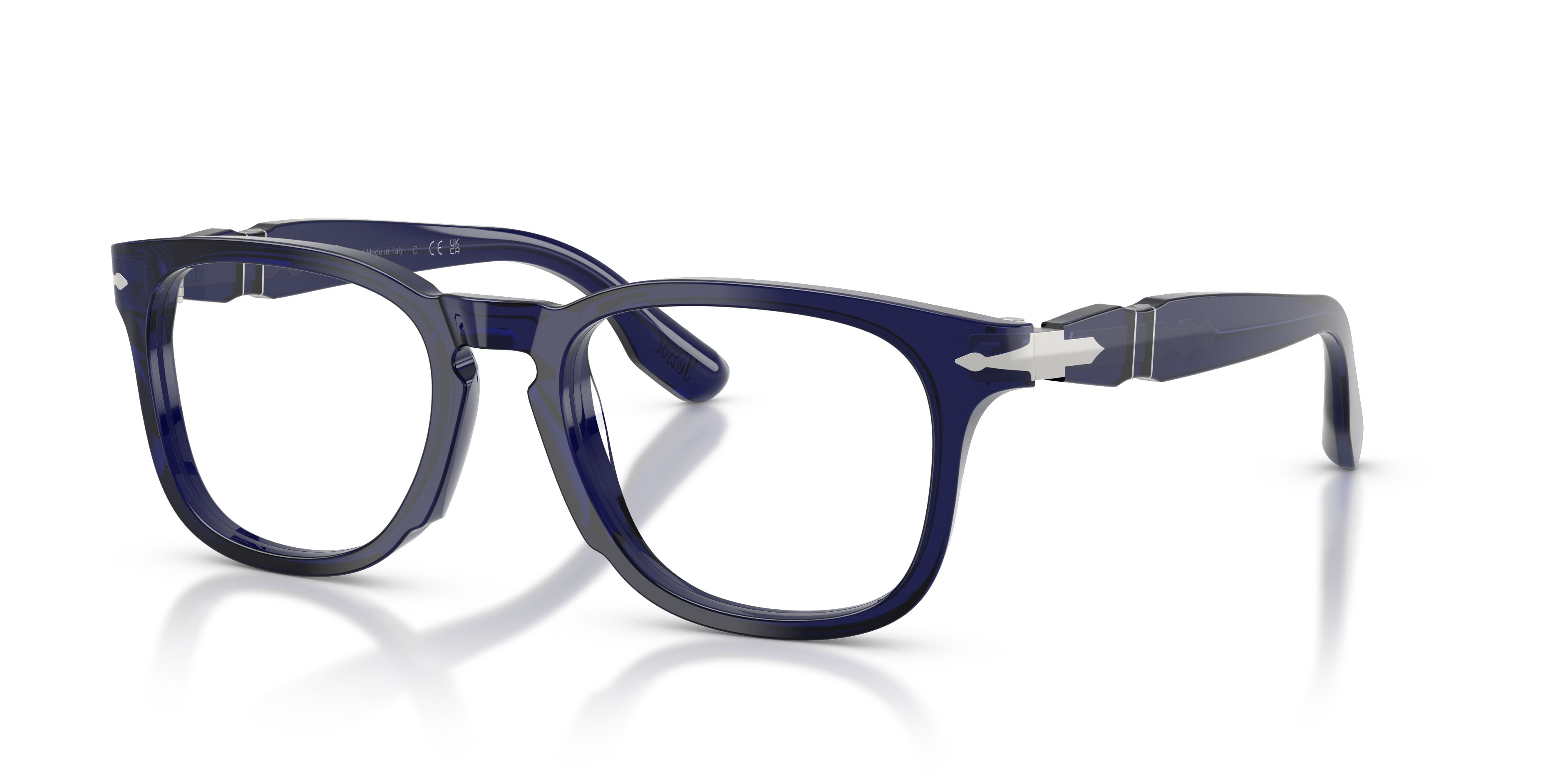 Occhiali da vista Persol PO 8003V (181) colore cobalto forma pantos lenti lente demo