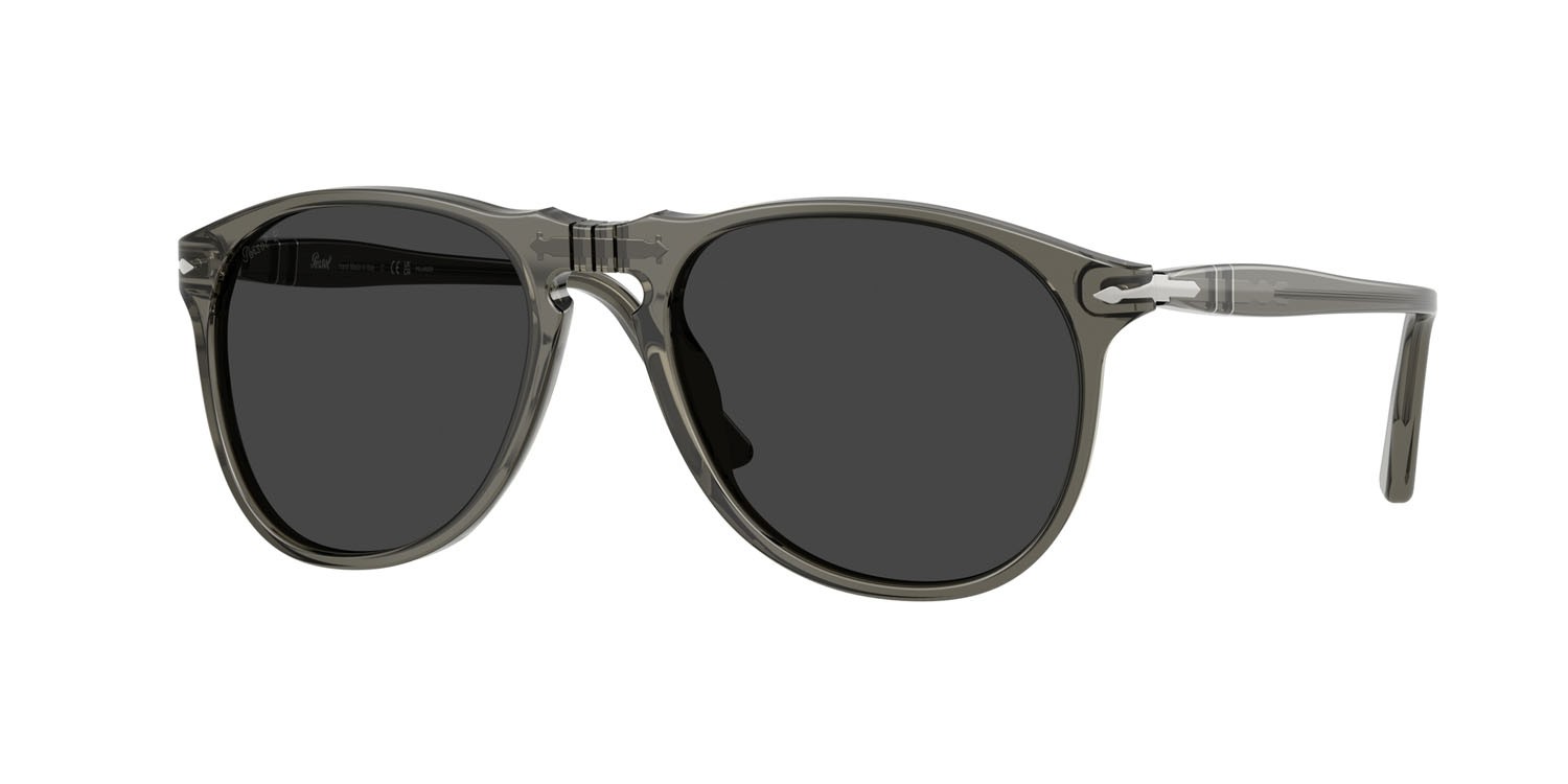 Occhiali da sole Persol PO 9649S (110348) colore fumo forma aviator lenti polar nera