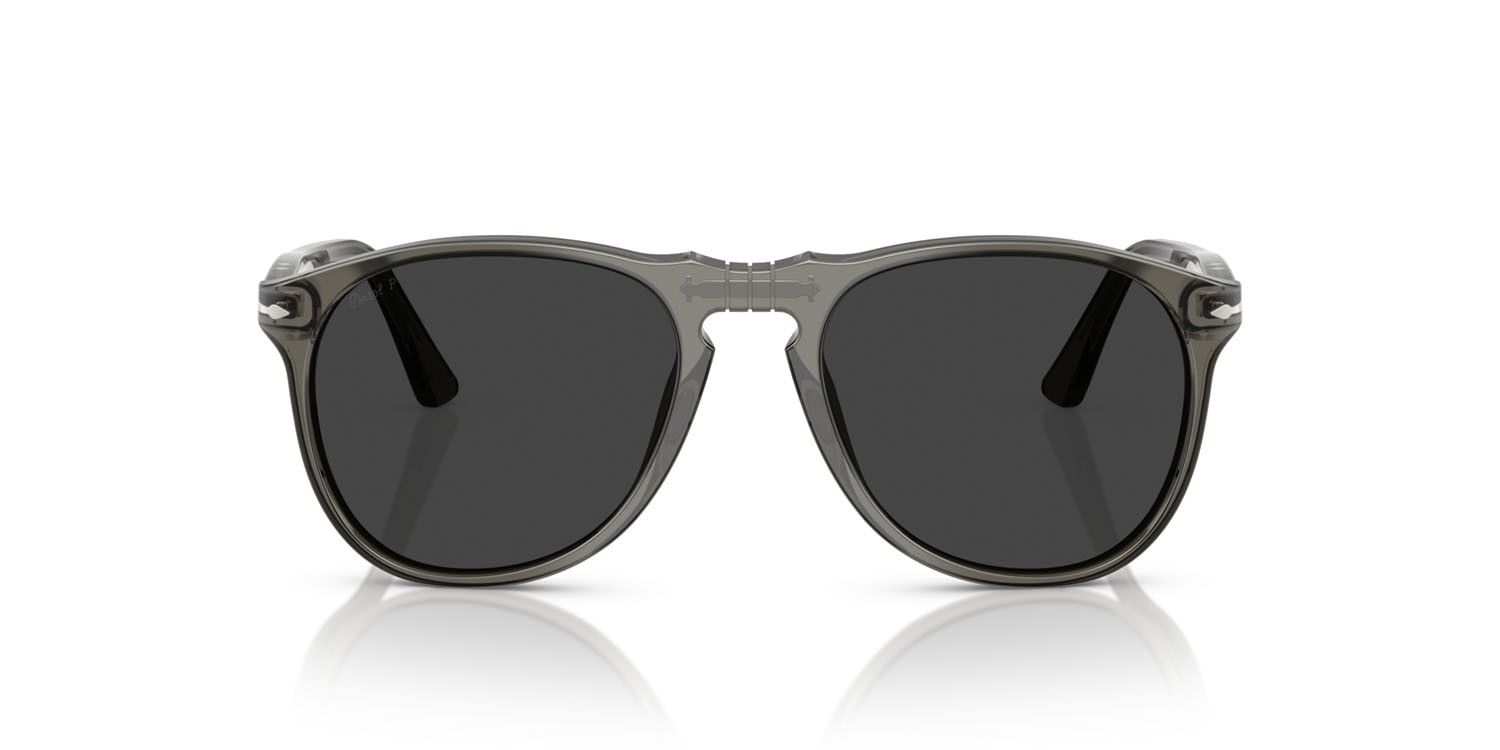 Occhiali da sole Persol PO 9649S (110348) colore fumo forma aviator lenti polar nera