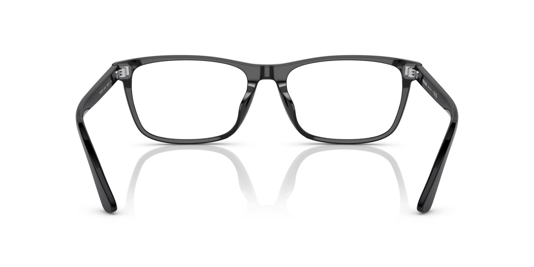 Brillen Prada PR 01ZVD (1AB1O1) farbe nero form rechteckig gläser lente demo