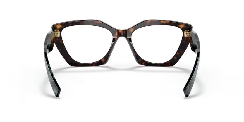 Eyeglasses Prada PR 09YV (2AU1O1) color tortoise shape irregular lenses demo lens